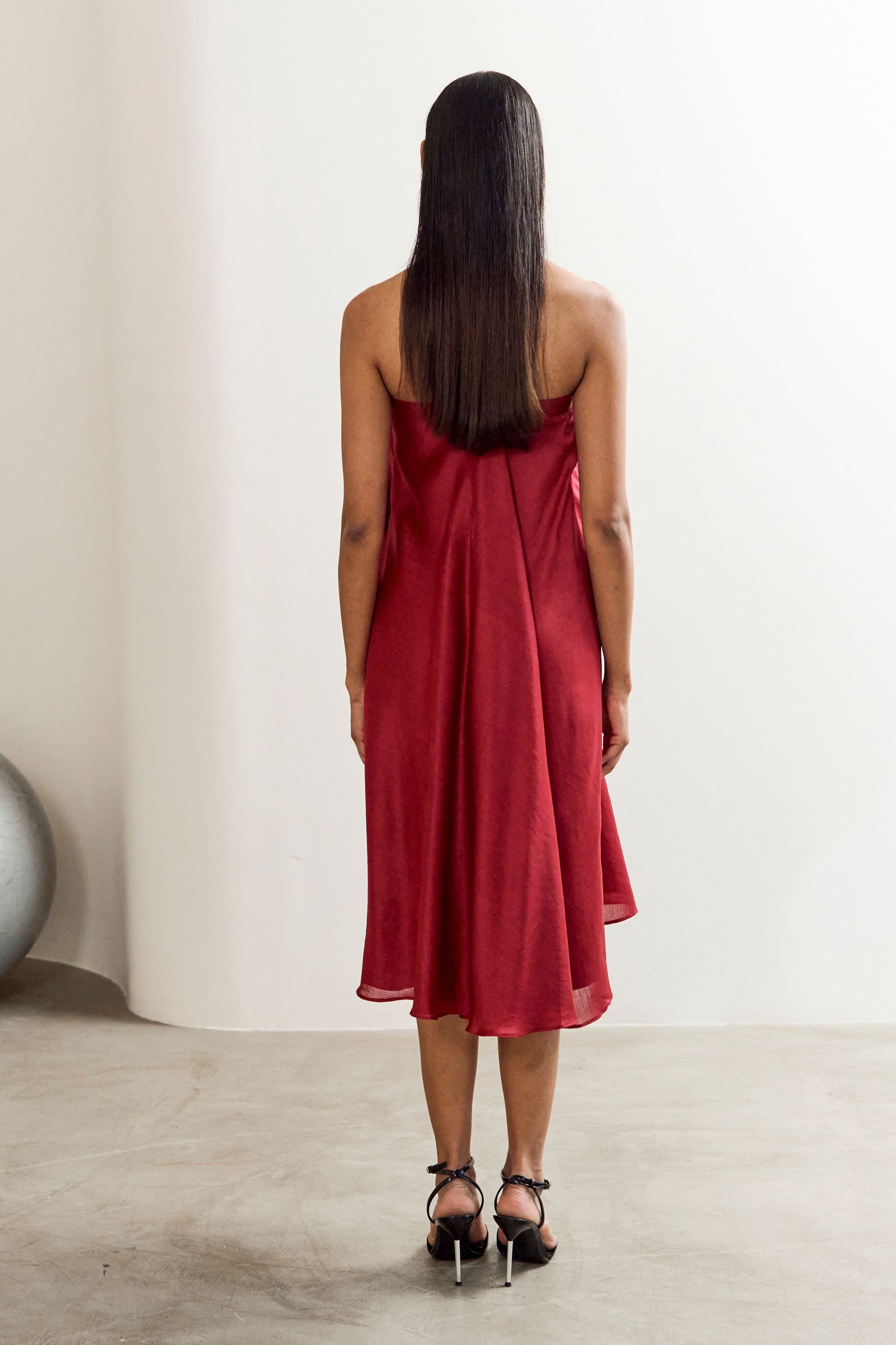3D Red Tube Dress