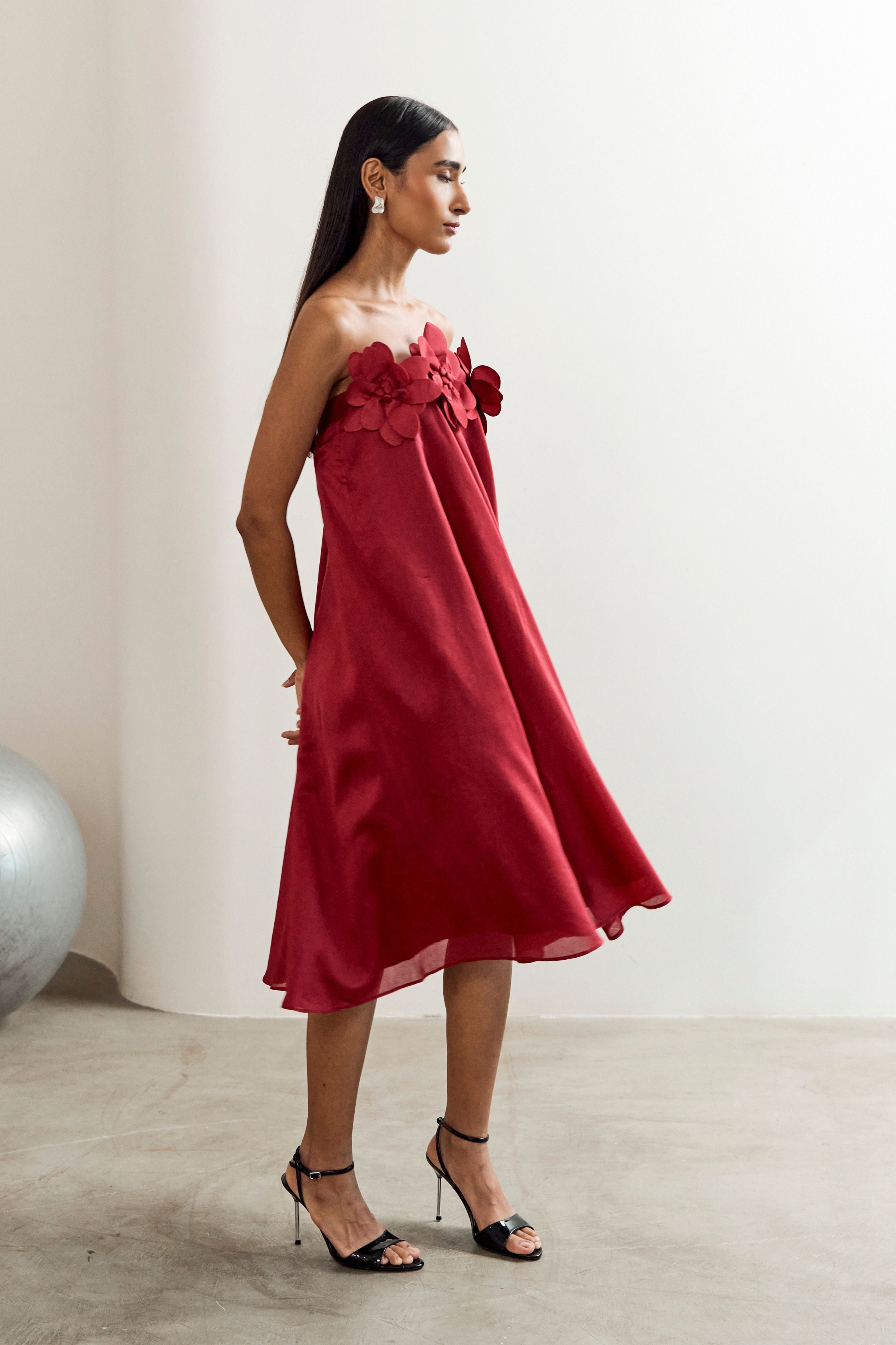 3D Red Tube Dress