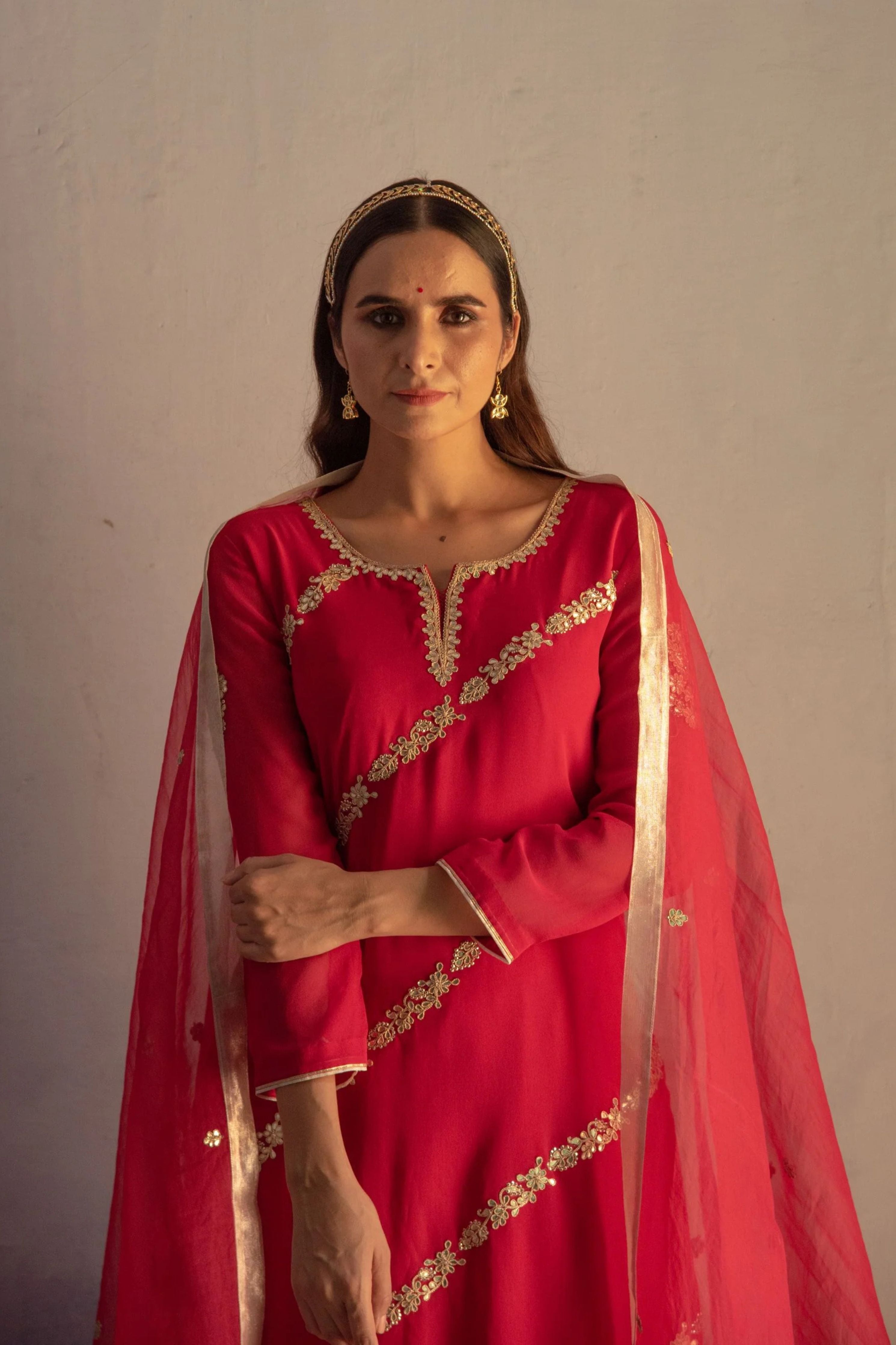 Deep Red Kurta Set