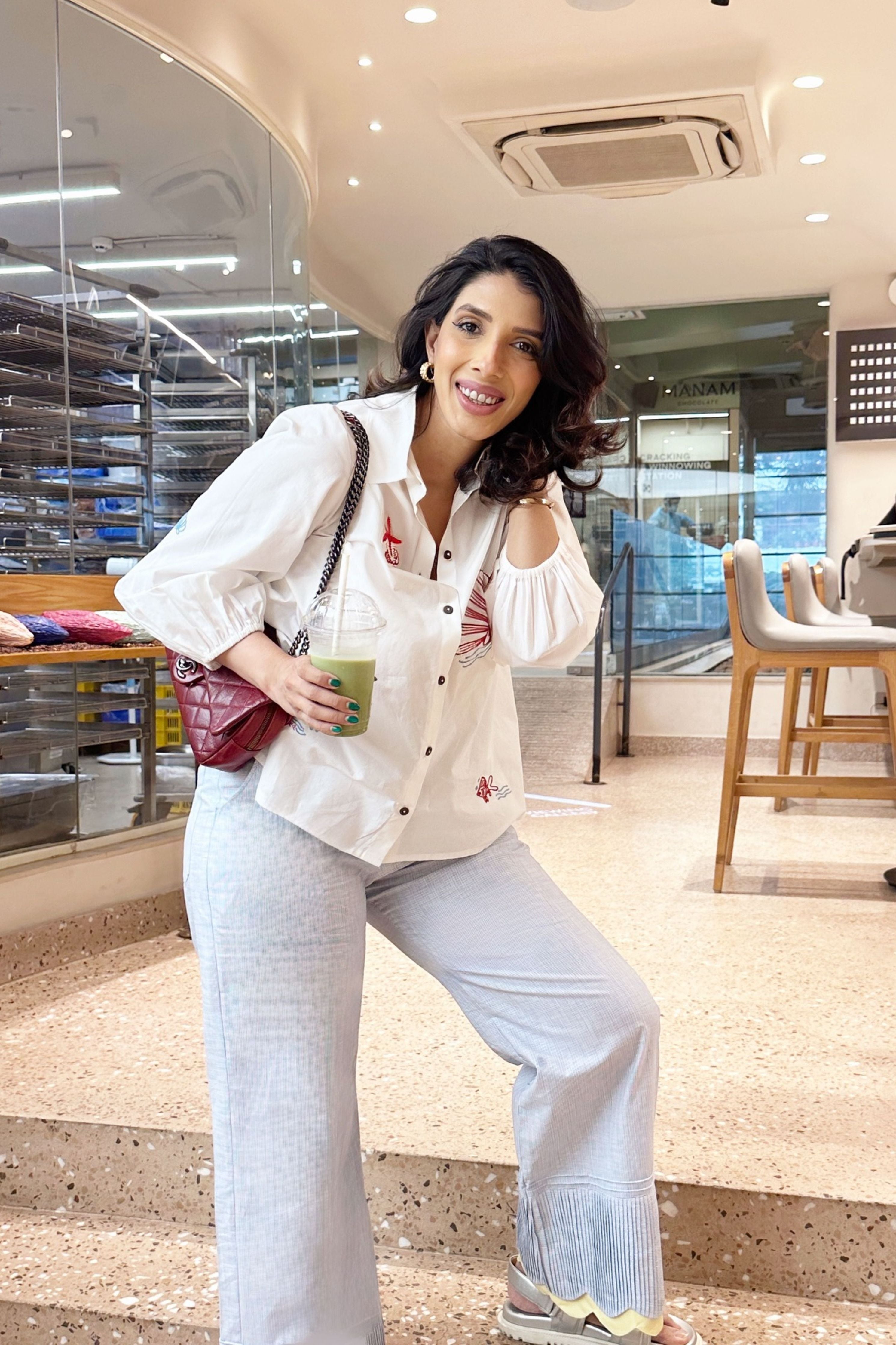 Deepika Reddy In Miko Stripes Pants