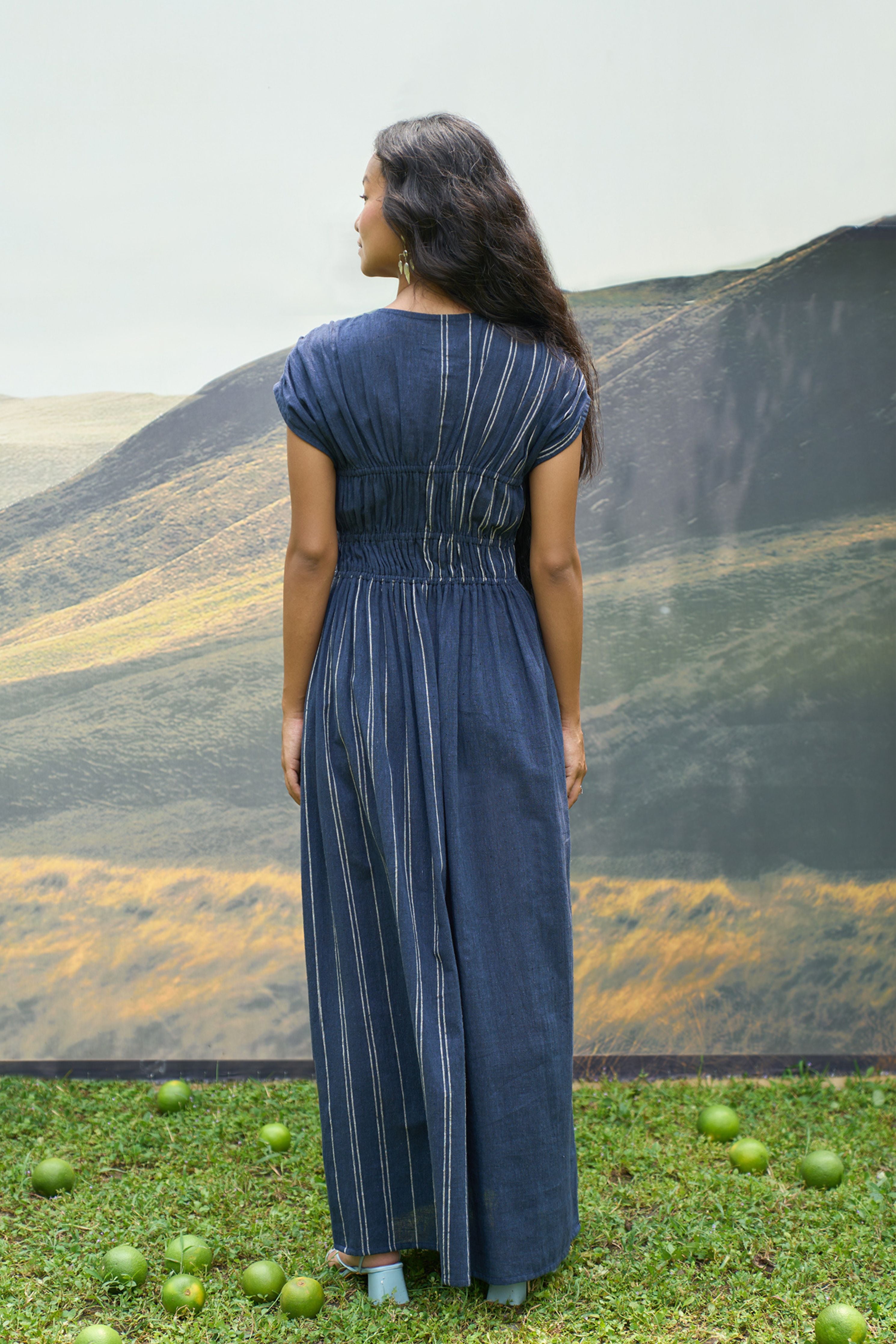 Cobalt Tie Up Dress