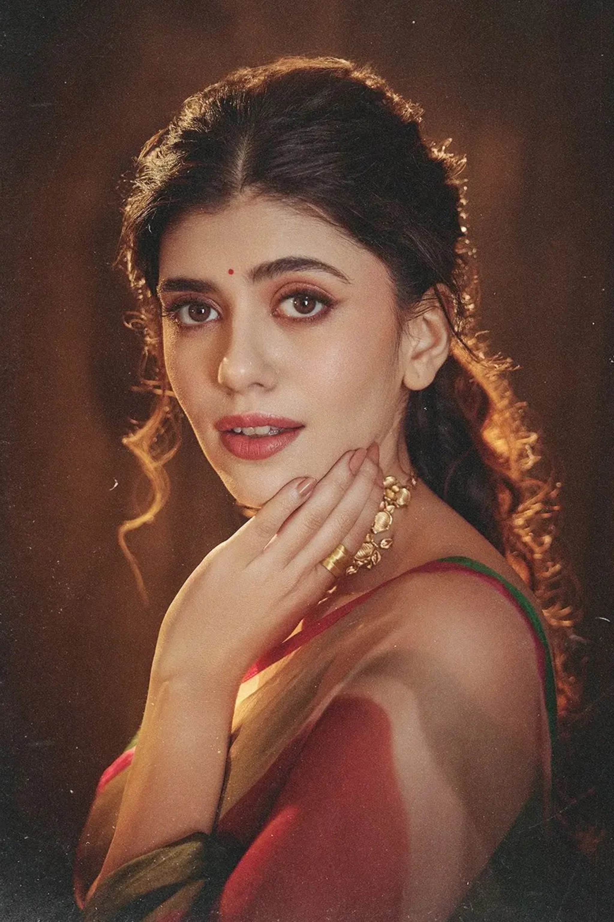 Sanjana Sanghi in Lei Lani Red Saree