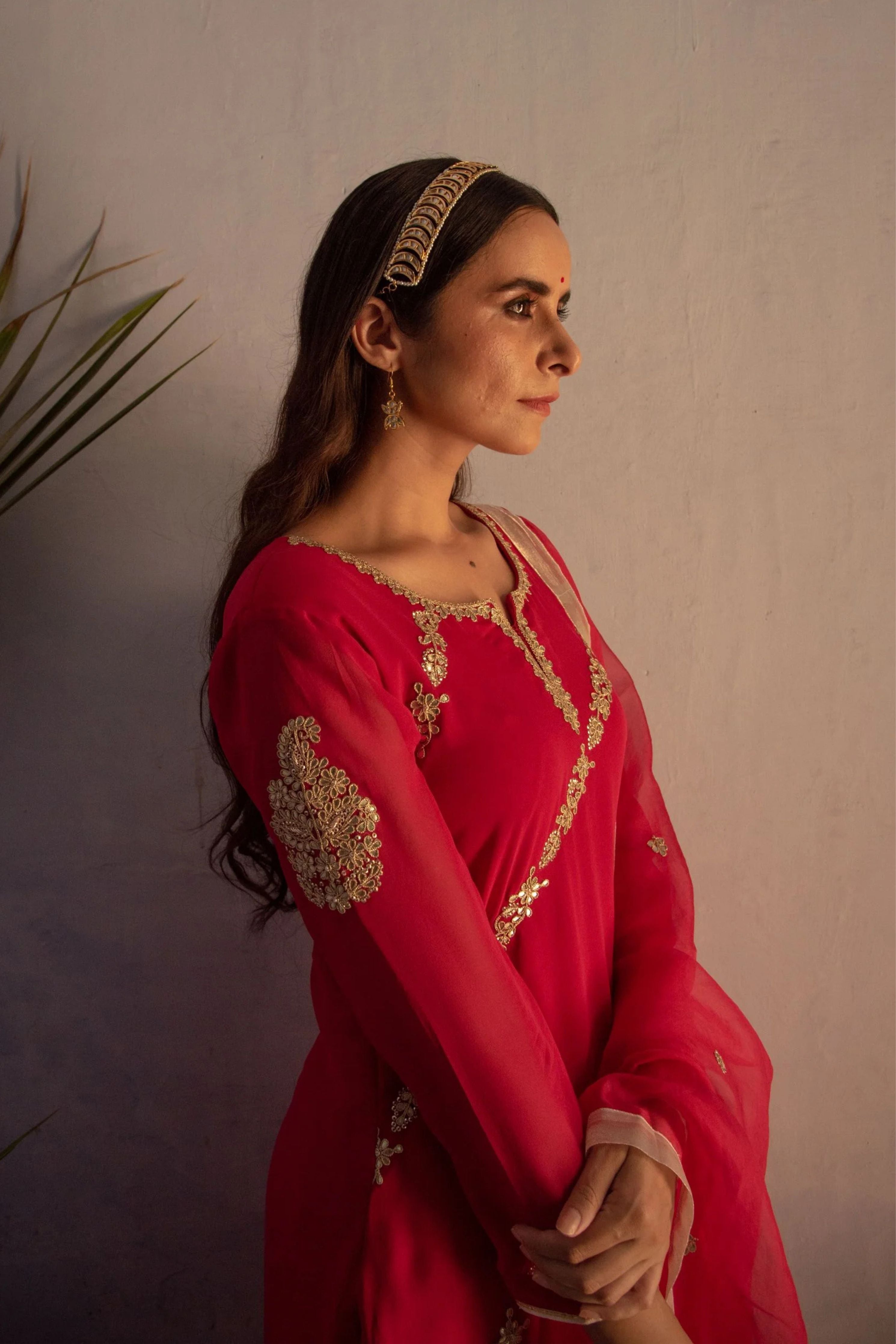 Deep Red Kurta Set