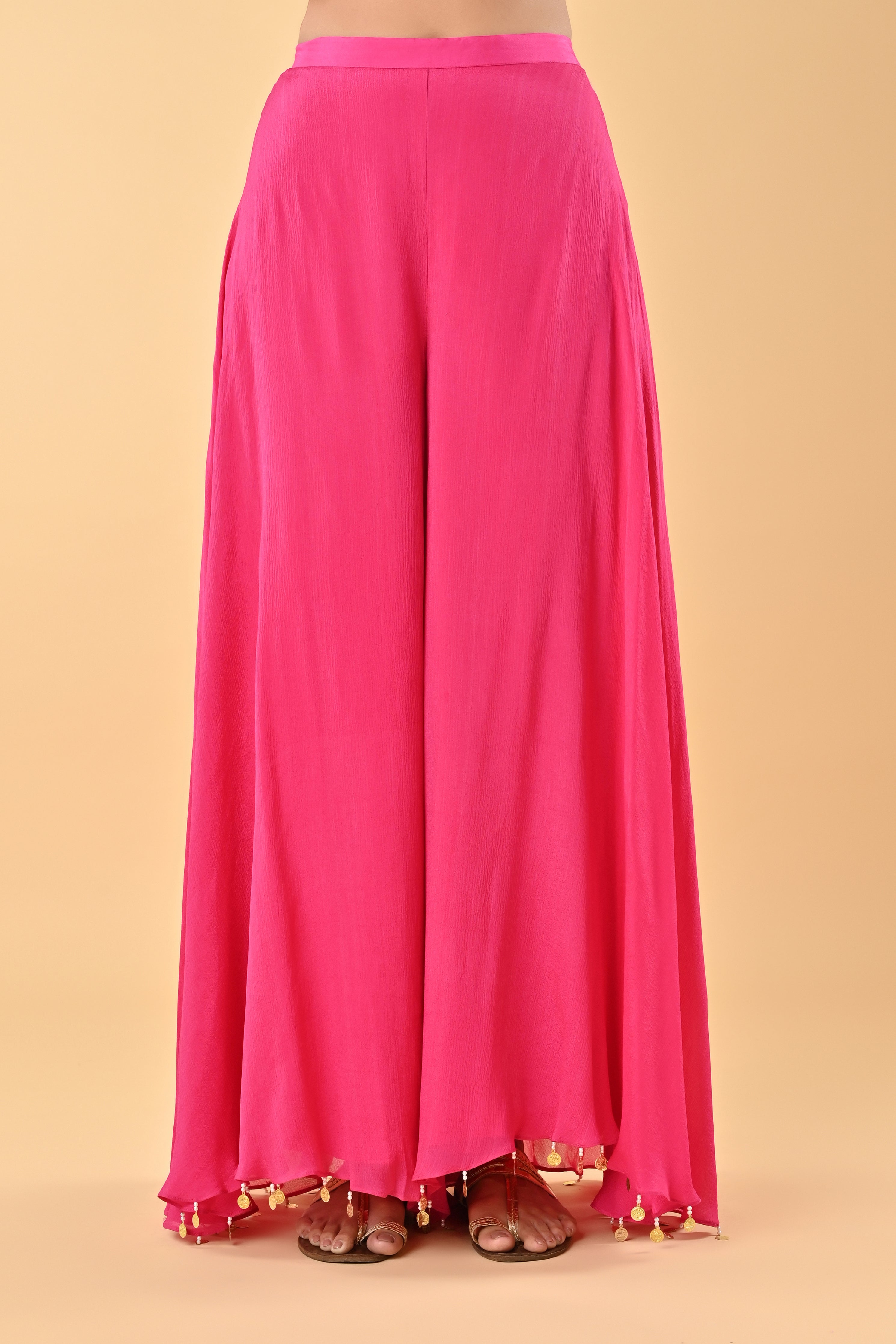 Pink Pearl Embroidered Tunic Set