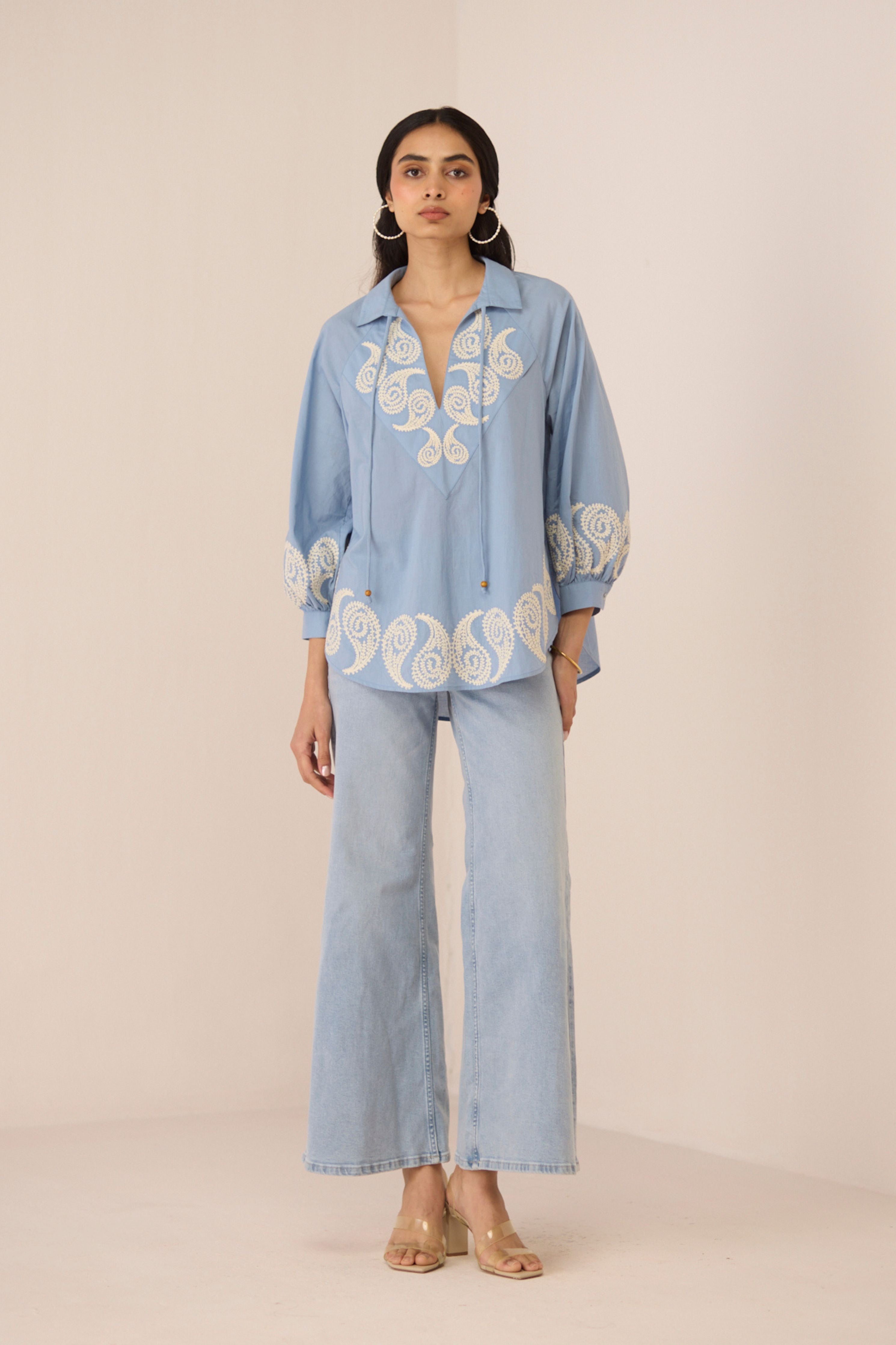 Remi Dusty Blue Blouse