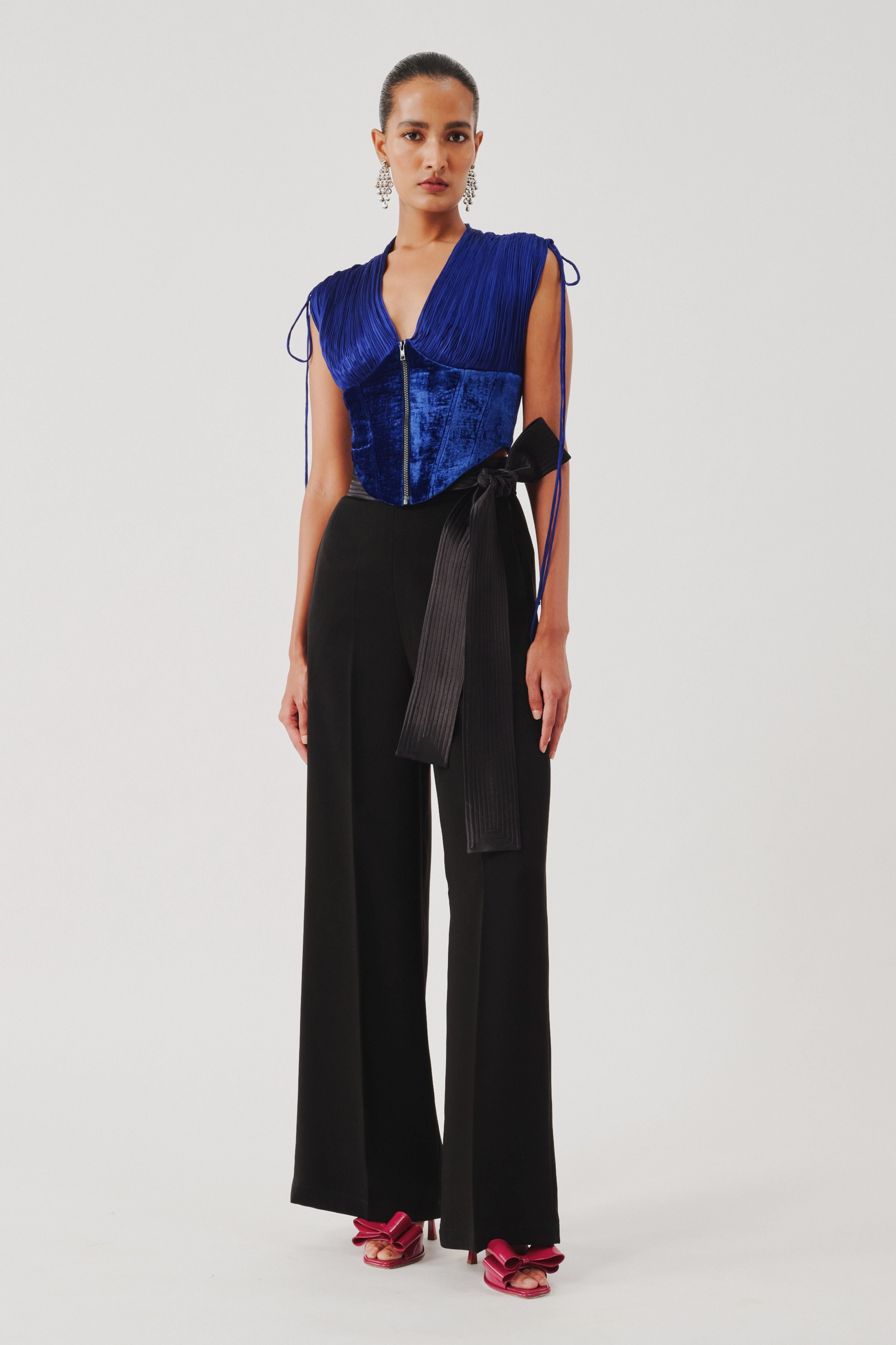 Veronica Corset Top in Blue