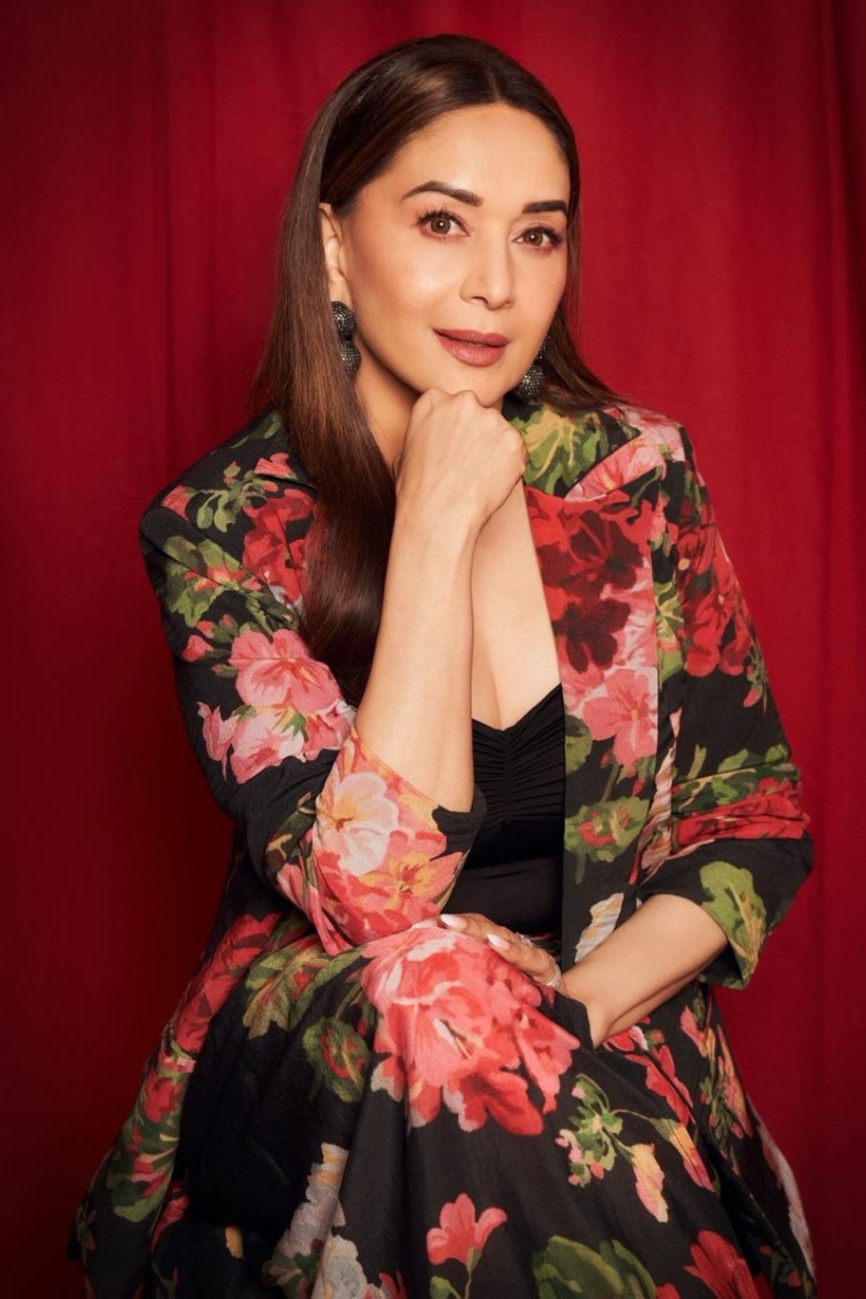 Madhuri Dixit Nene In Bloody Marry Blazer Skirt Set