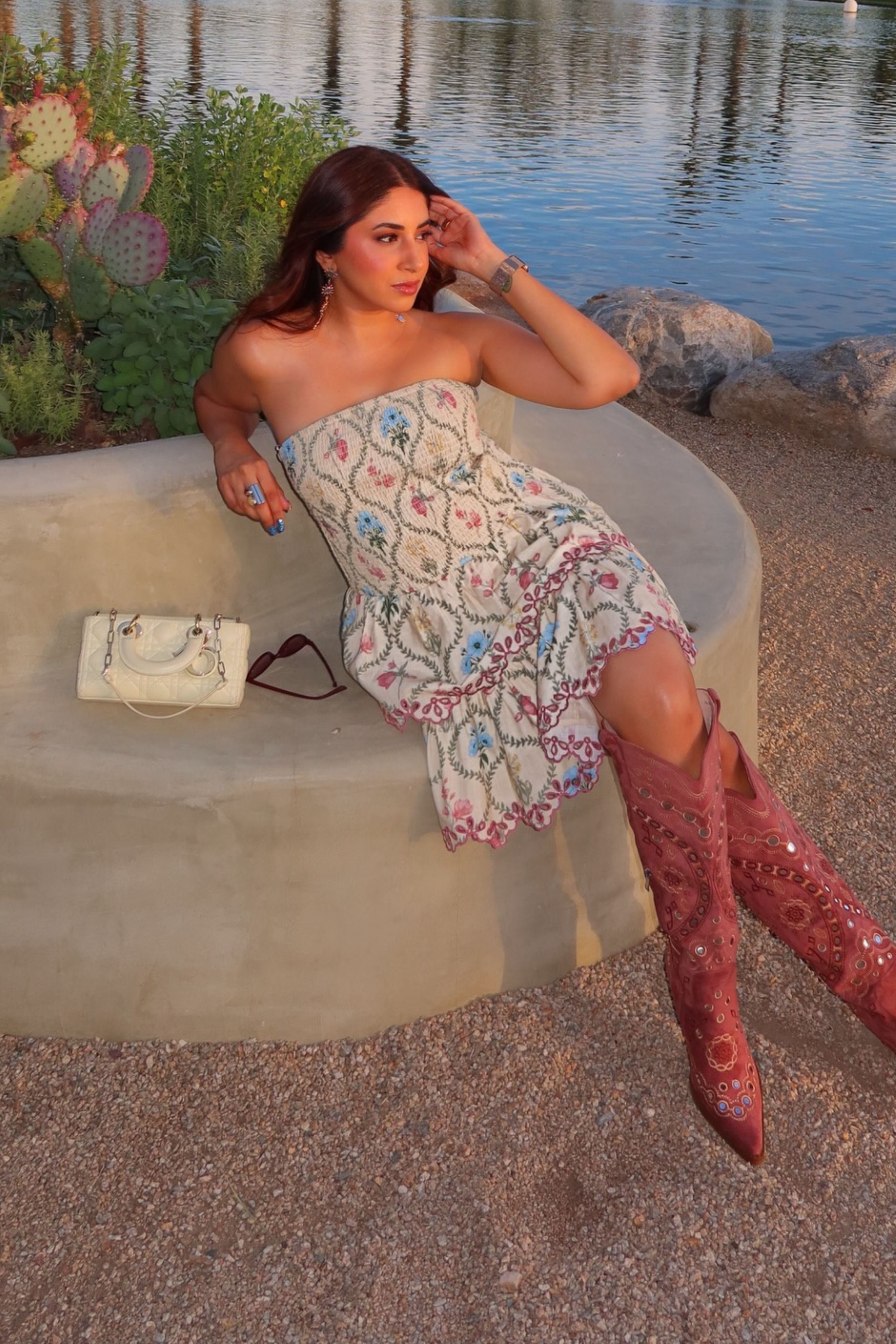 Aashna Shroff in Apricot Mini Dress
