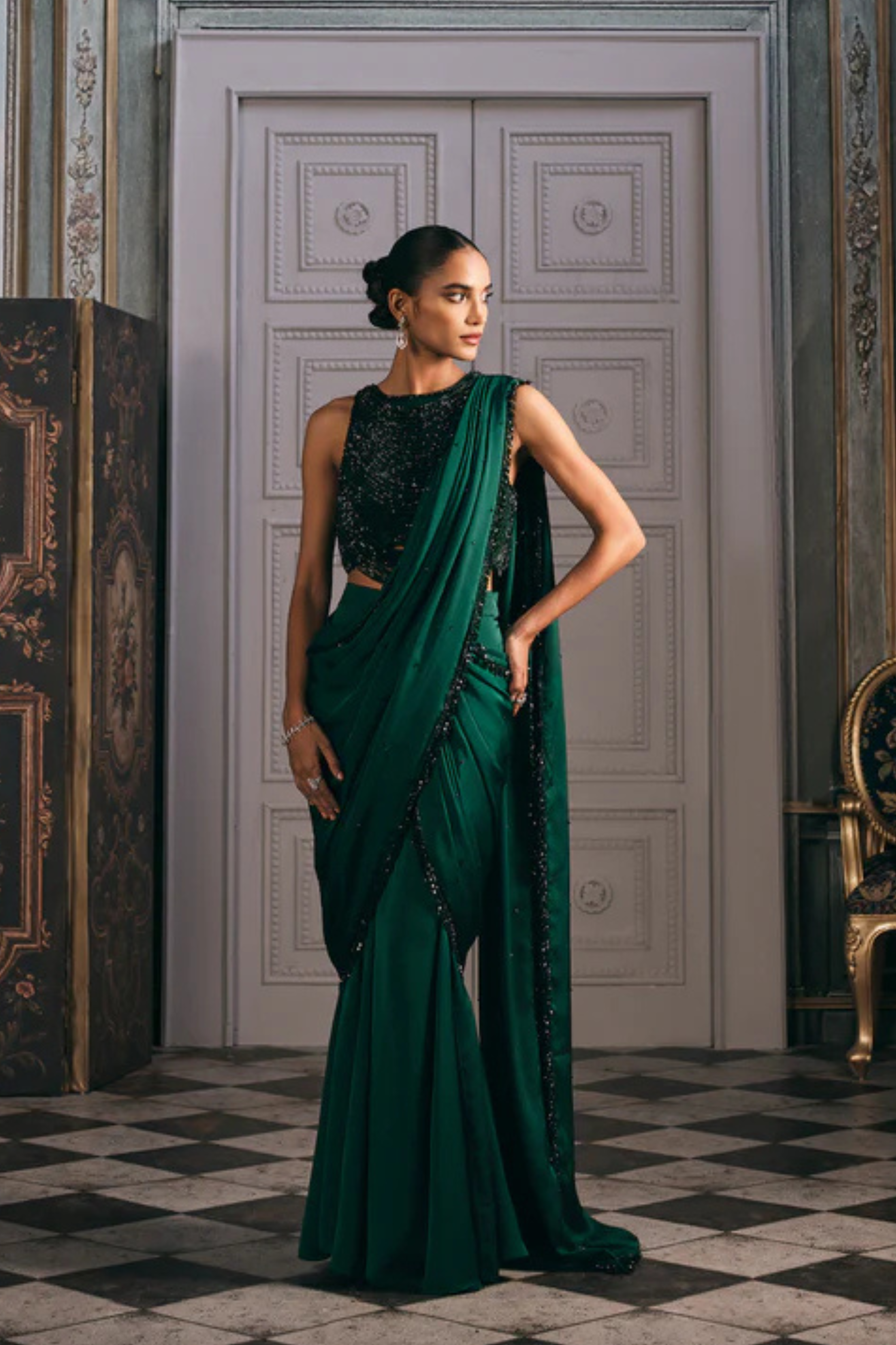 Riddhima Kapoor Sahni In Lustrous Drape Saree