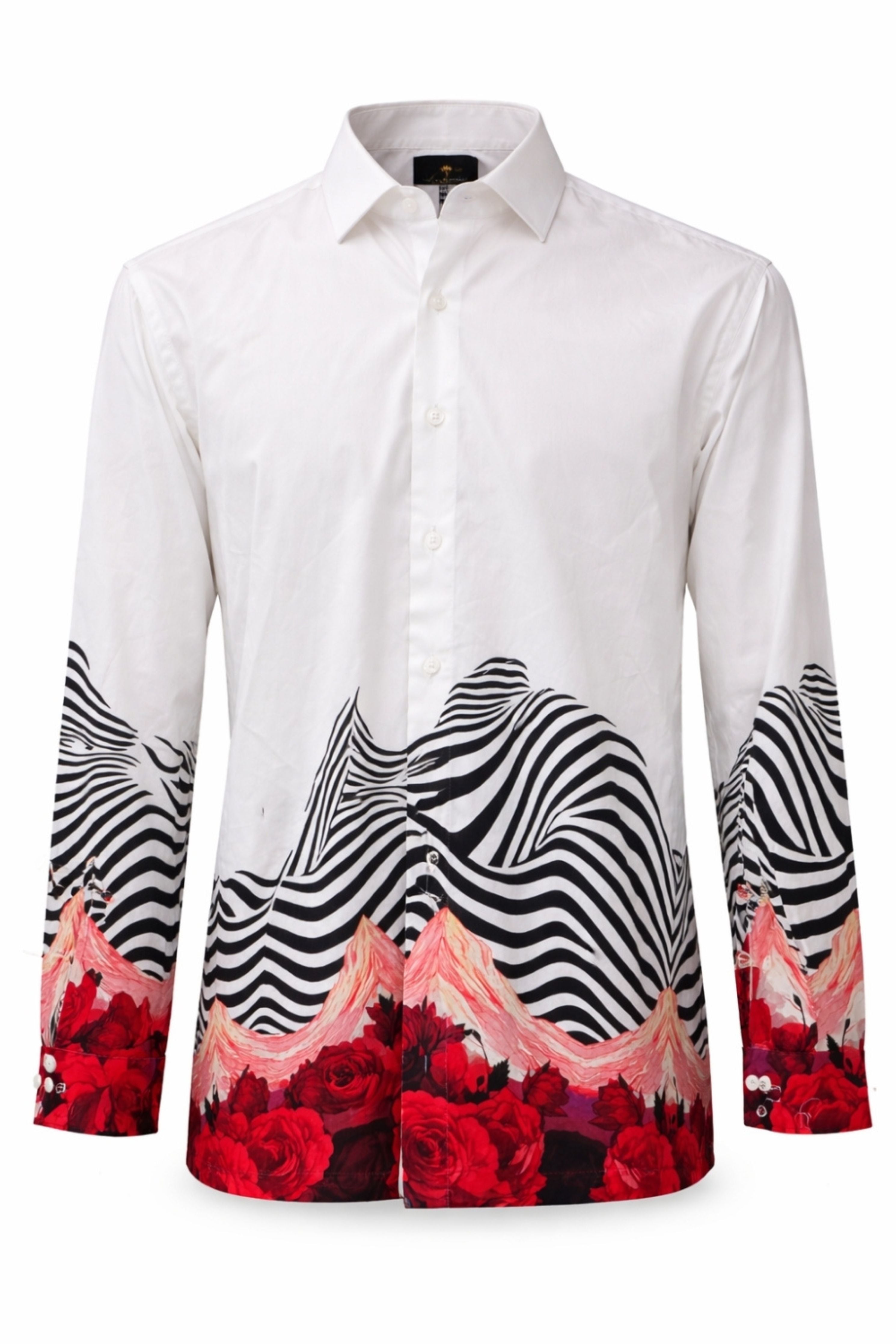 White Wave Printed Shirt