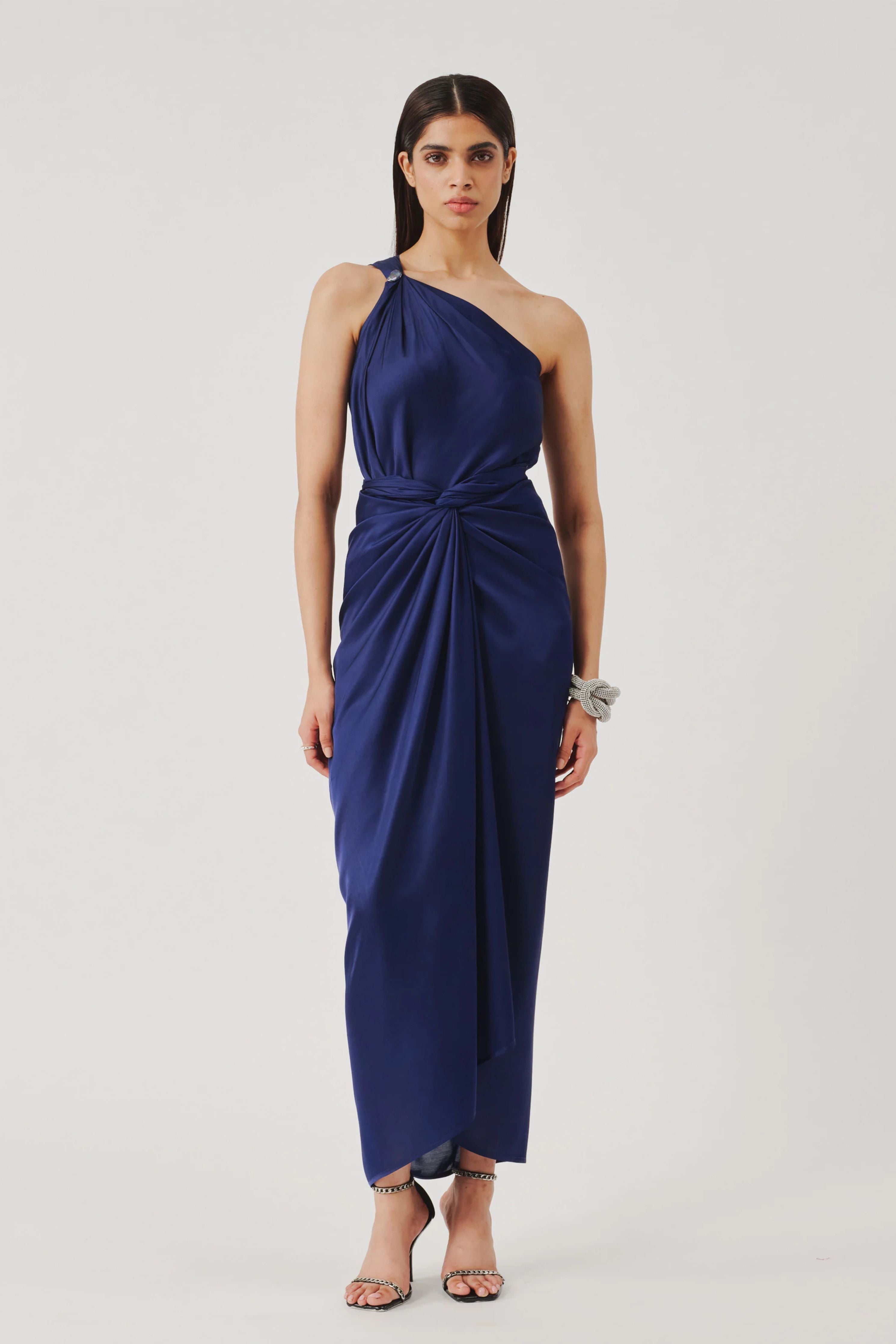 Deep Water Drape Sarong Dress