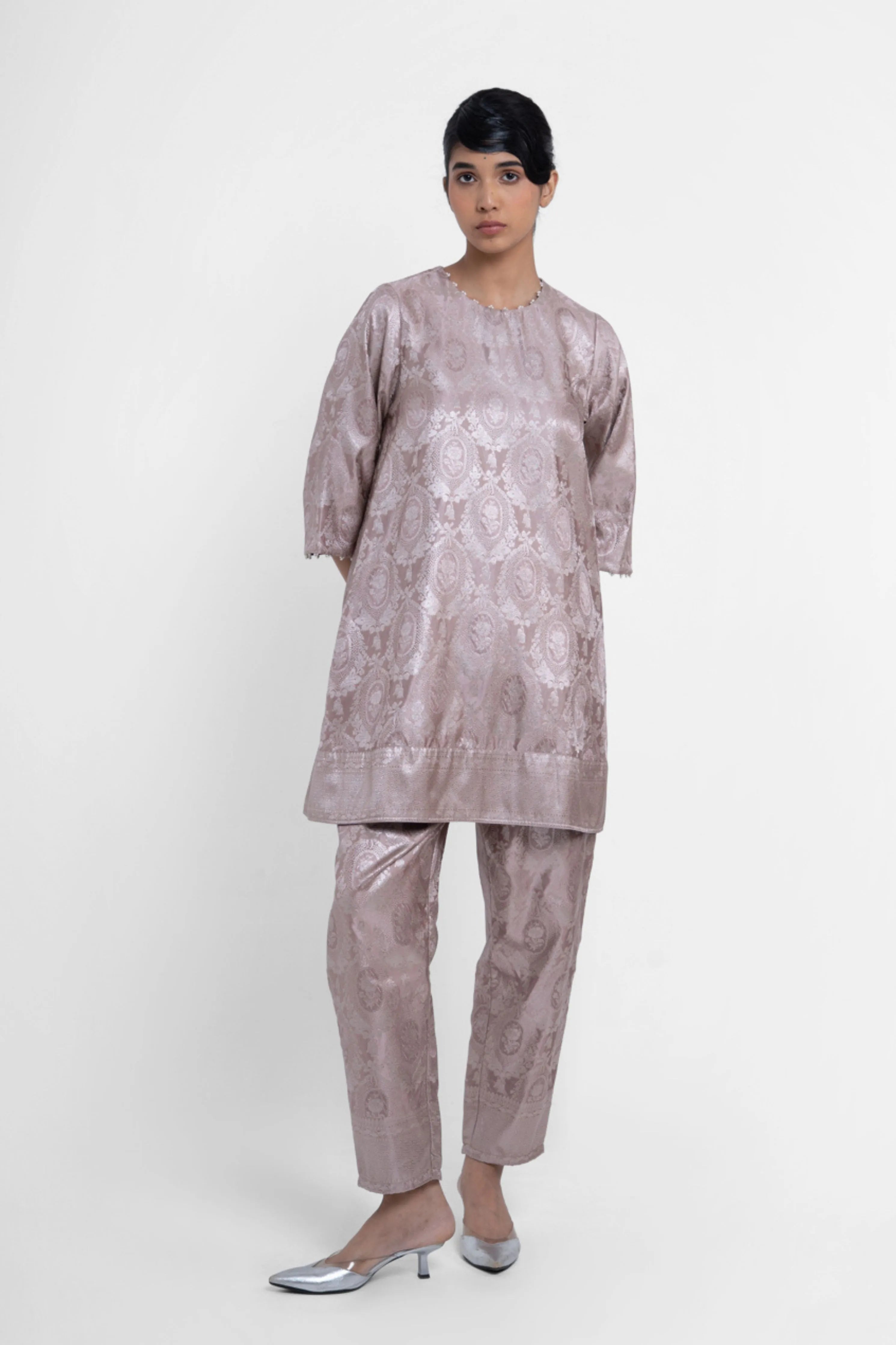 Jaya Kurta Set In Grey