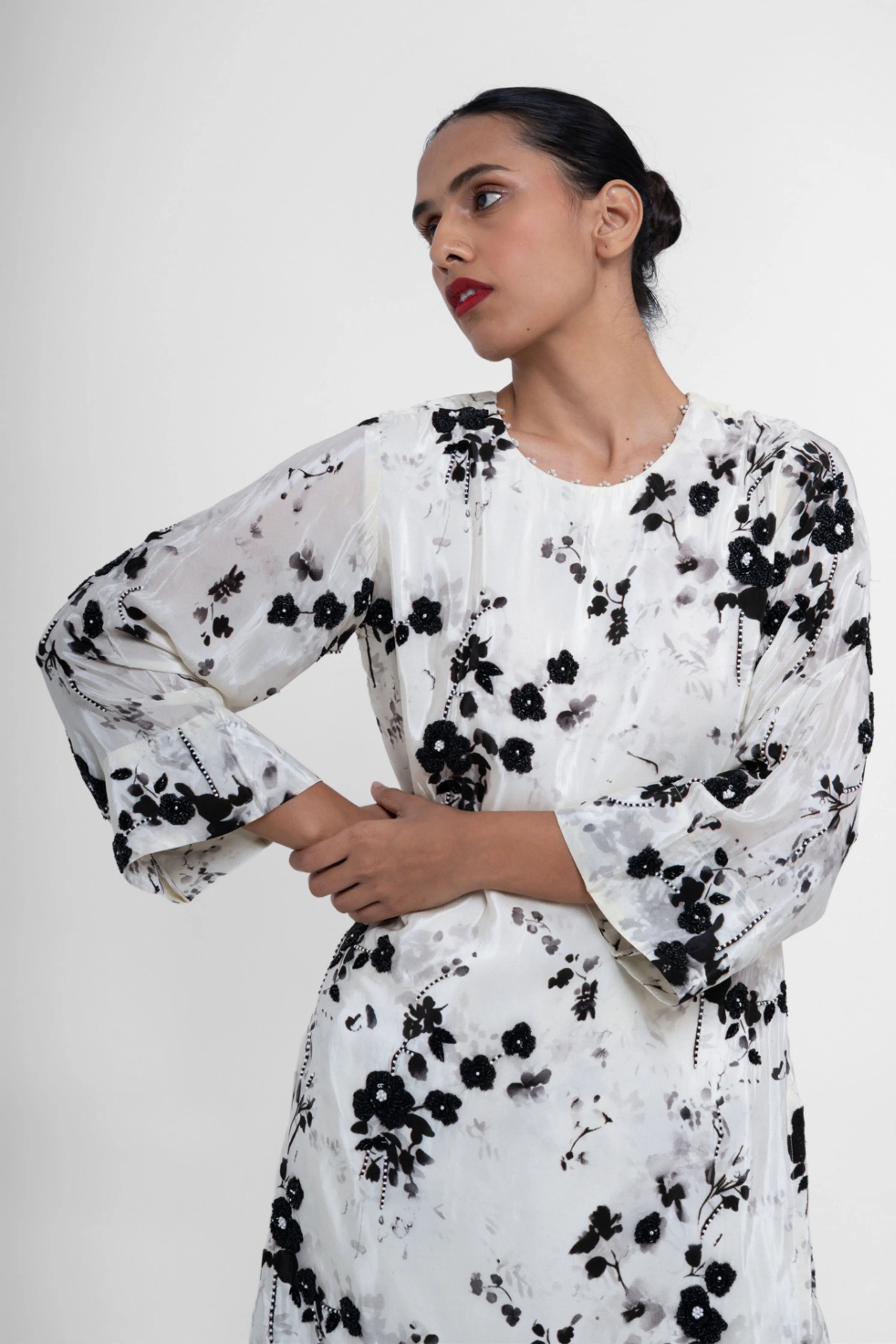 Amaria Kurta Set in White