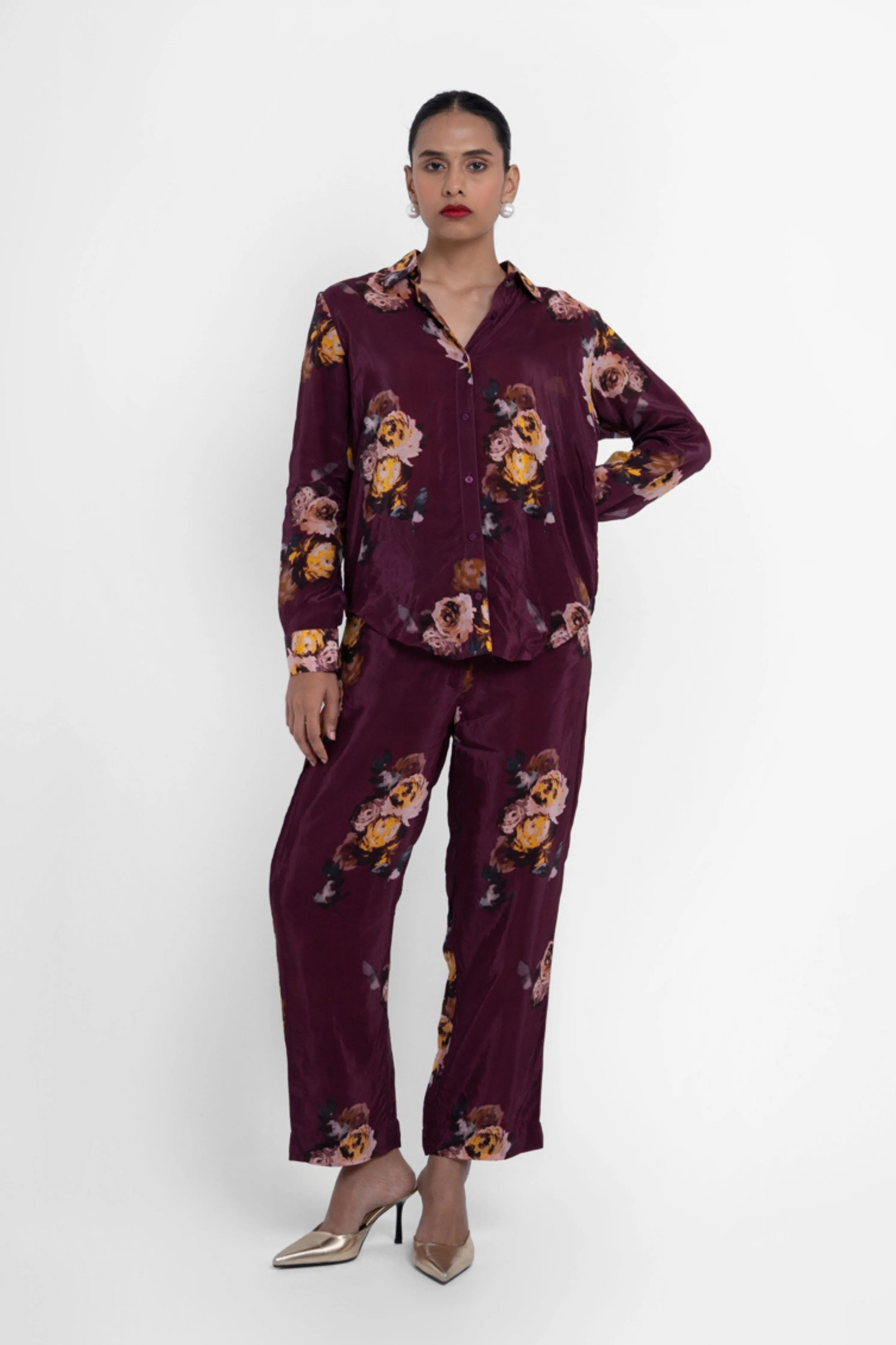 Karron Coord Set In Maroon