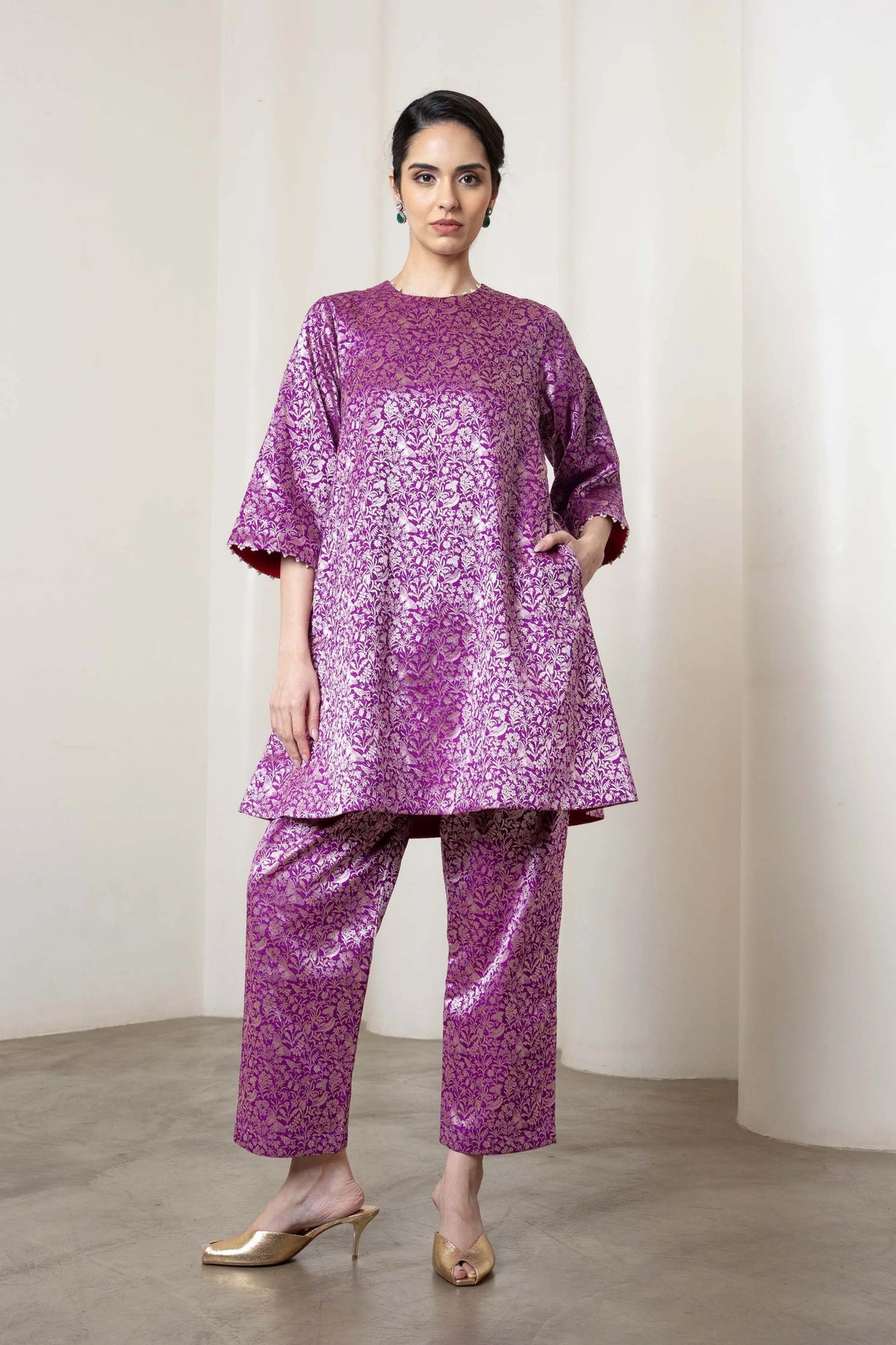 Sonal Kurta Set In Purple