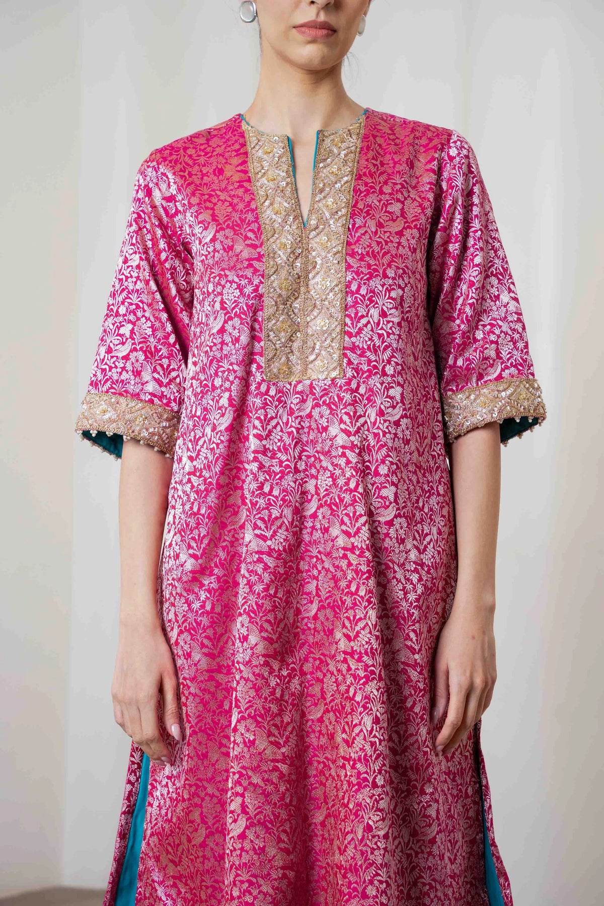 Rysa Kurta Set Magenta