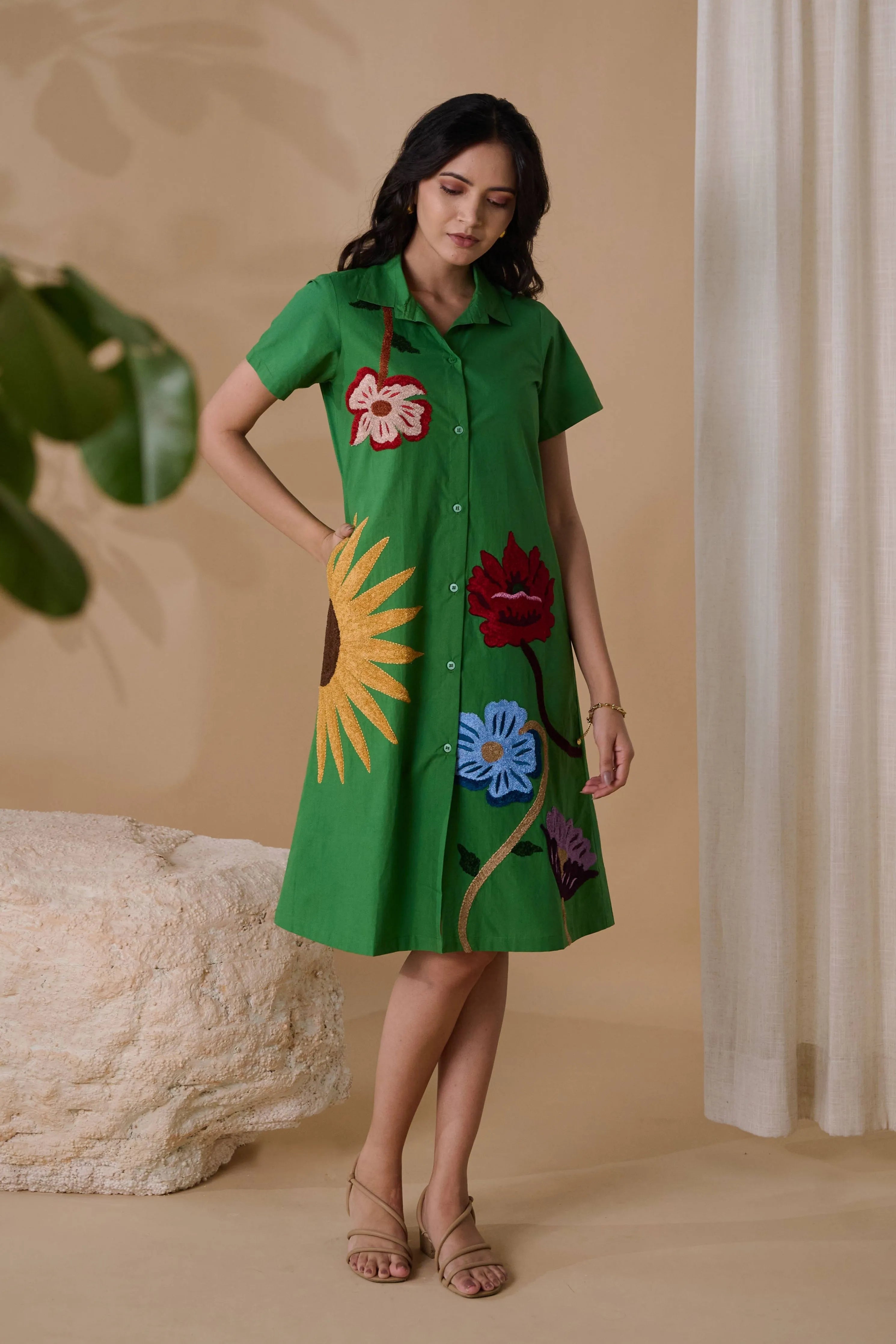 Blooming Oasis Midi Dress