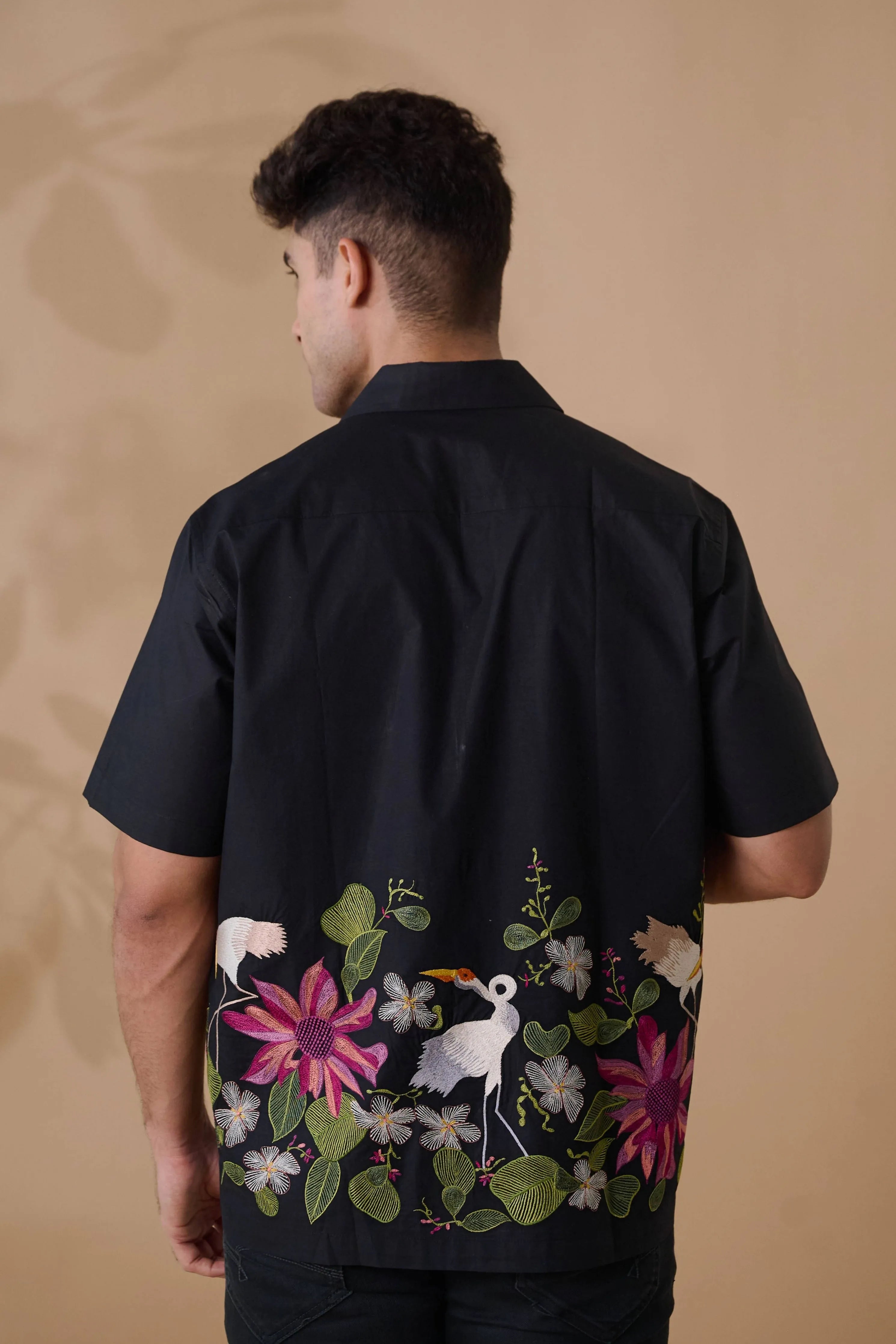 Black Oasis Flamingo Shirt