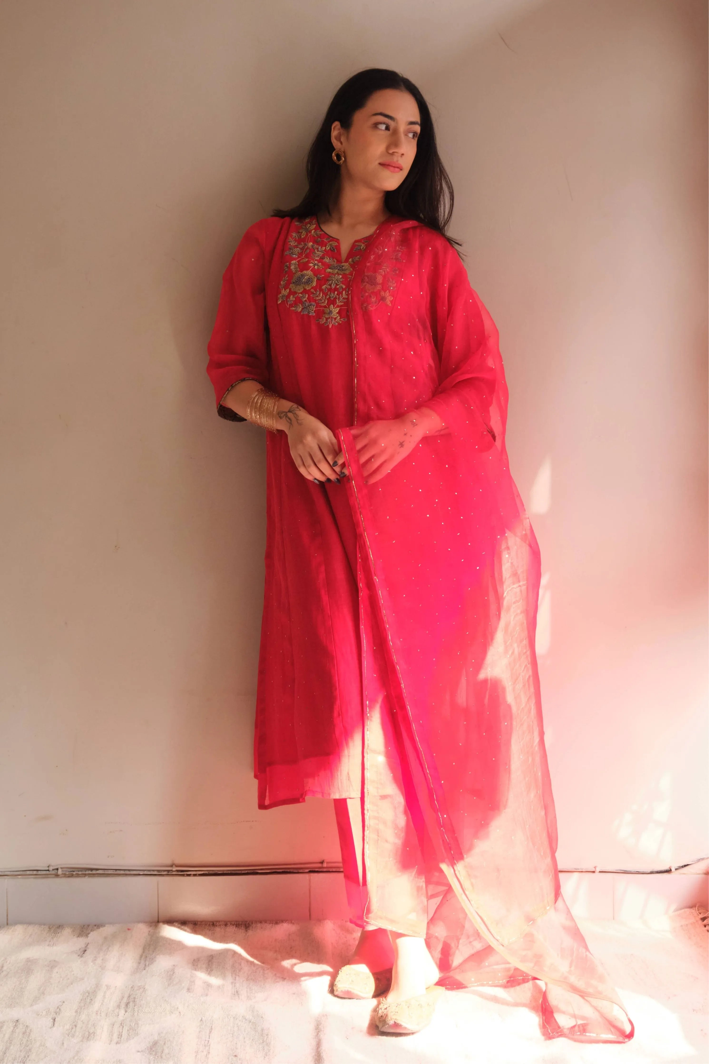 Aira Scarlet Kurta Set