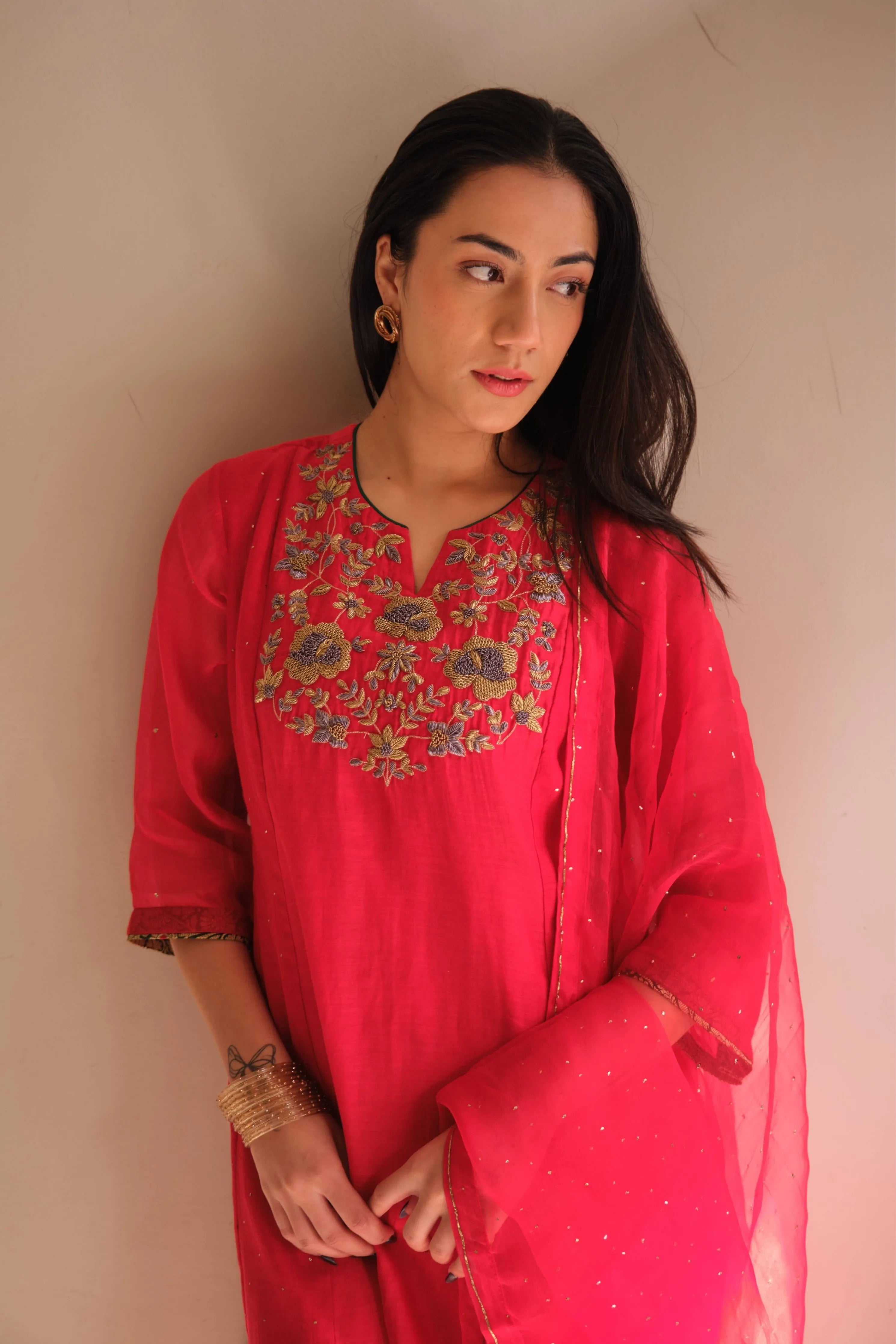 Aira Scarlet Kurta Set