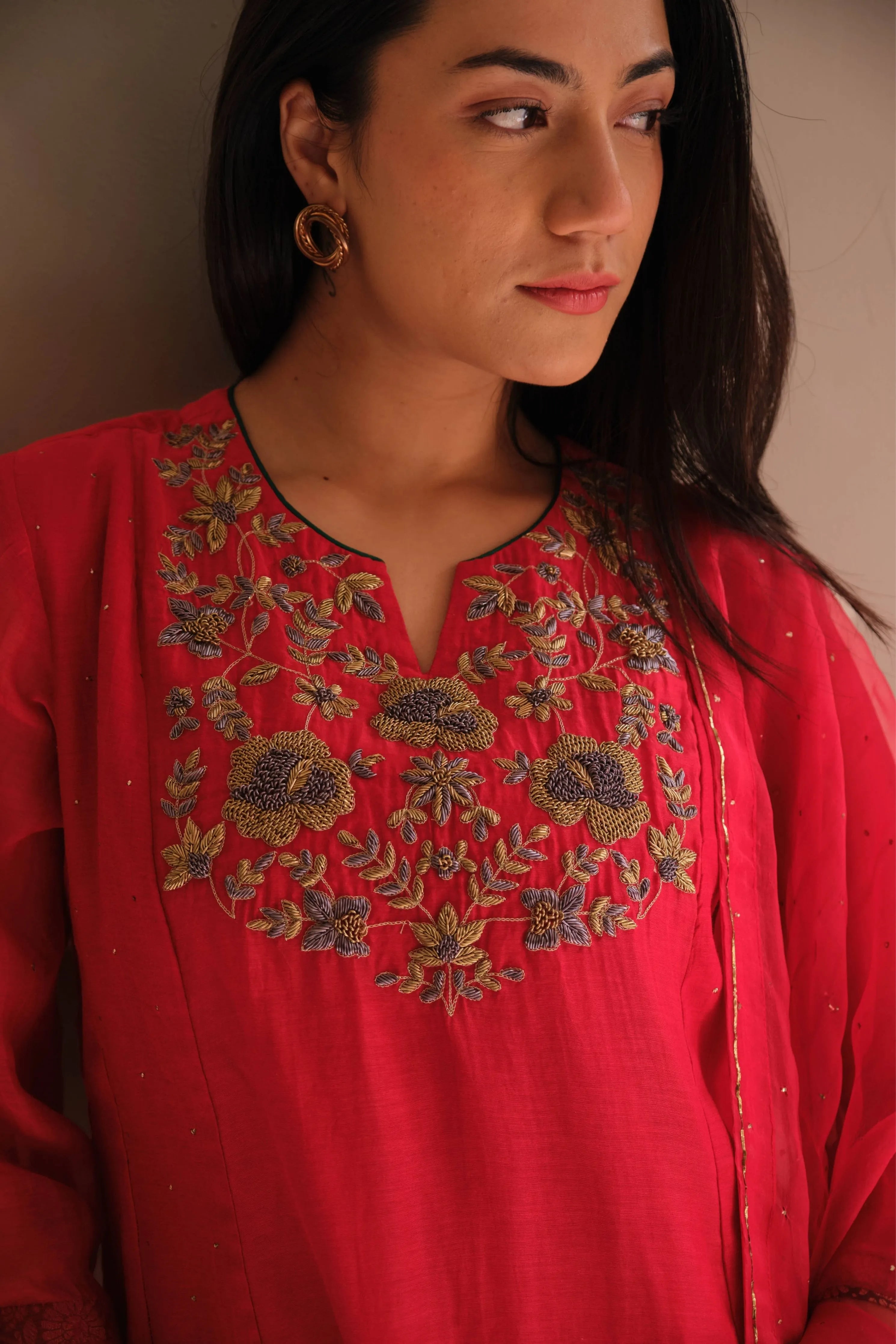 Aira Scarlet Kurta Set