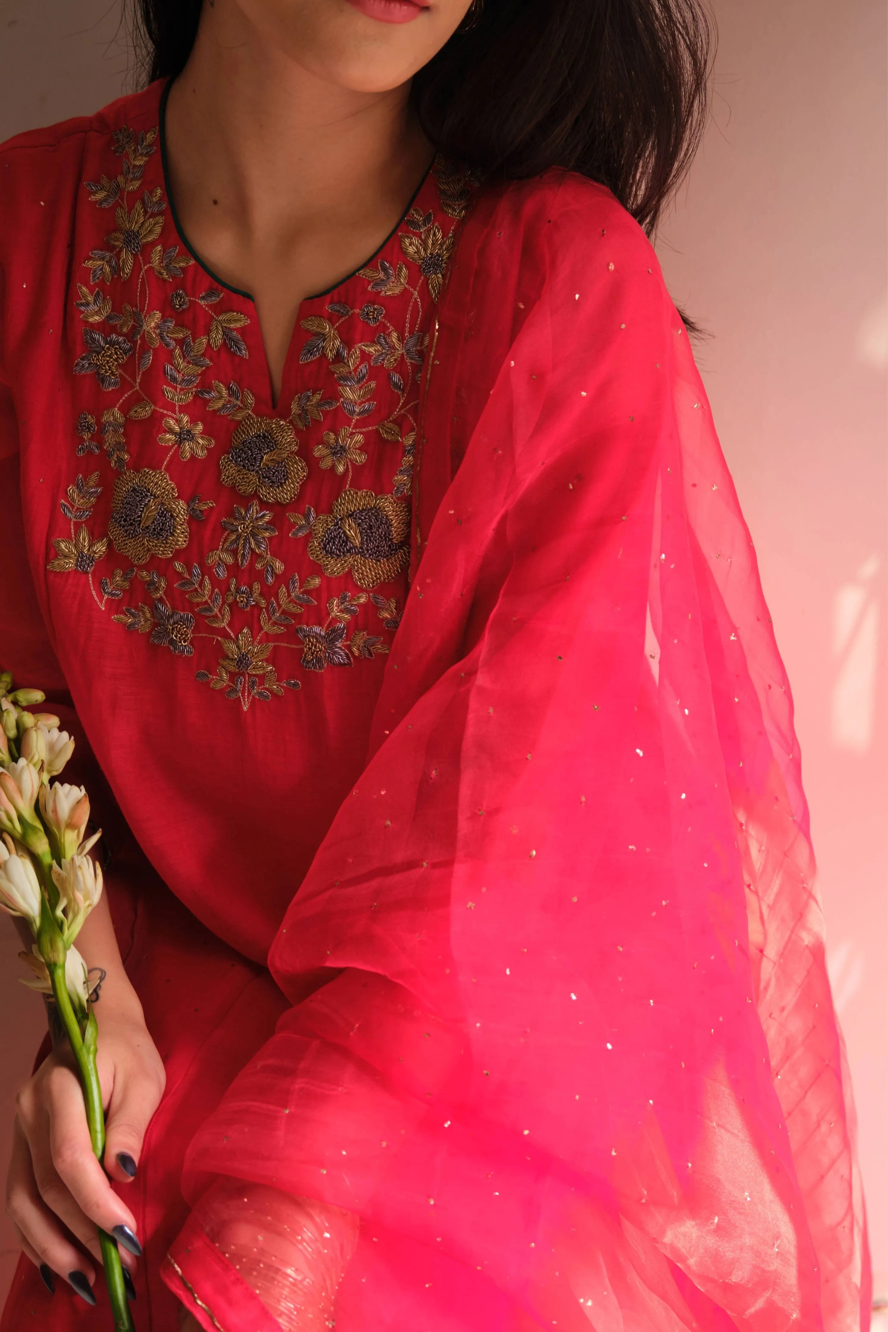 Aira Scarlet Kurta Set