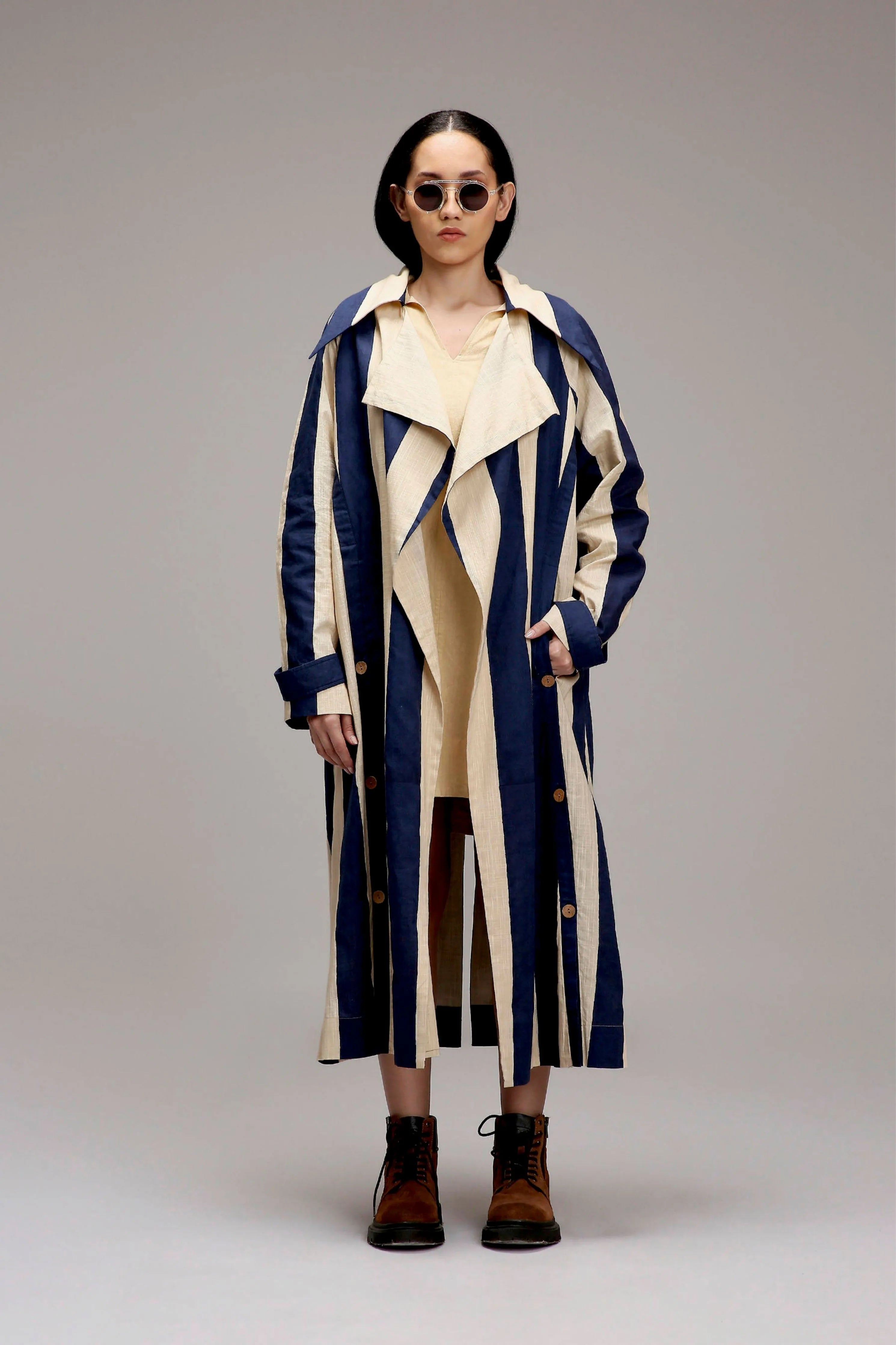 Egg-Shell Jacket & A-Line Shift Dress Set