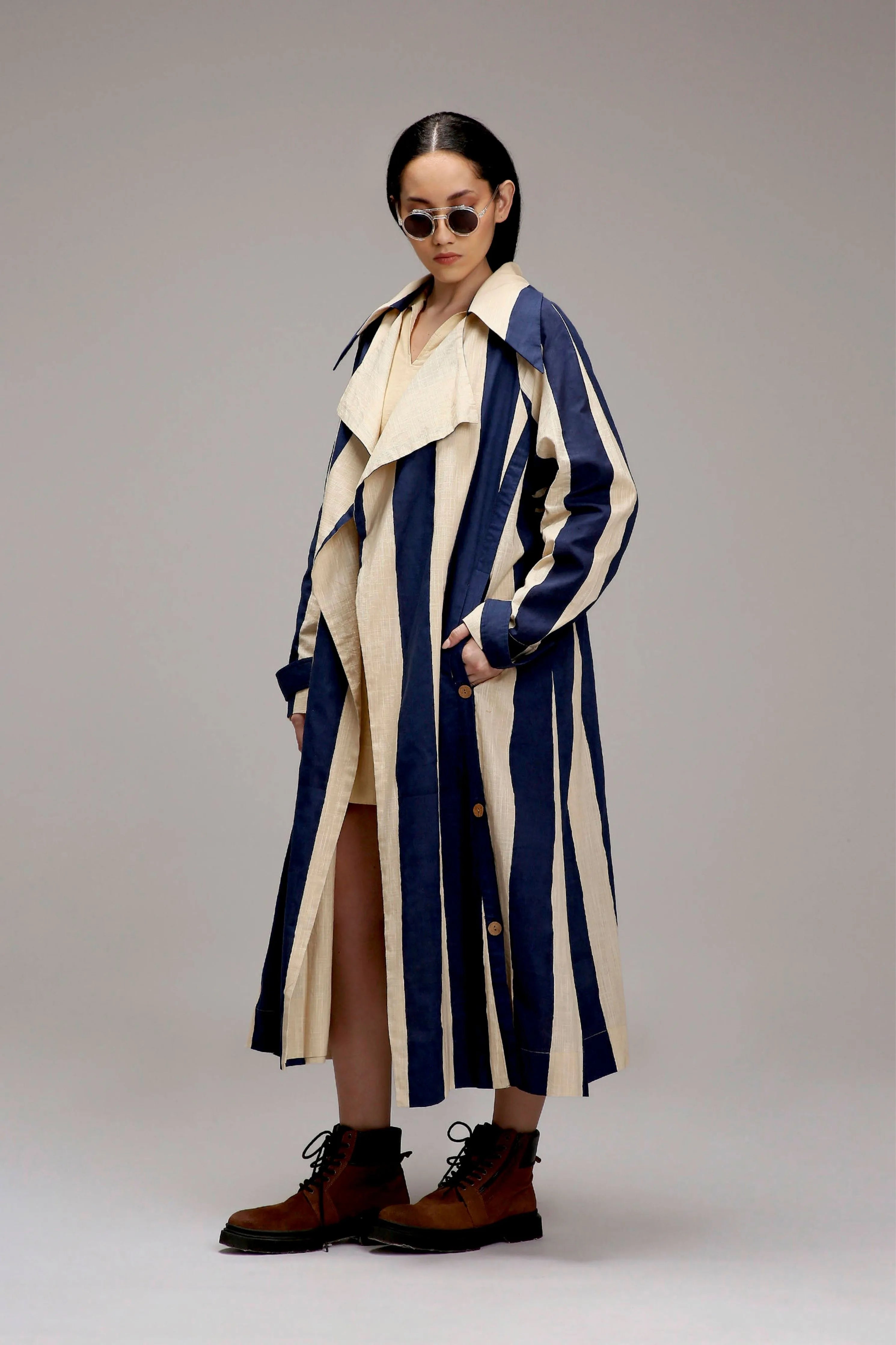 Egg-Shell Jacket & A-Line Shift Dress Set