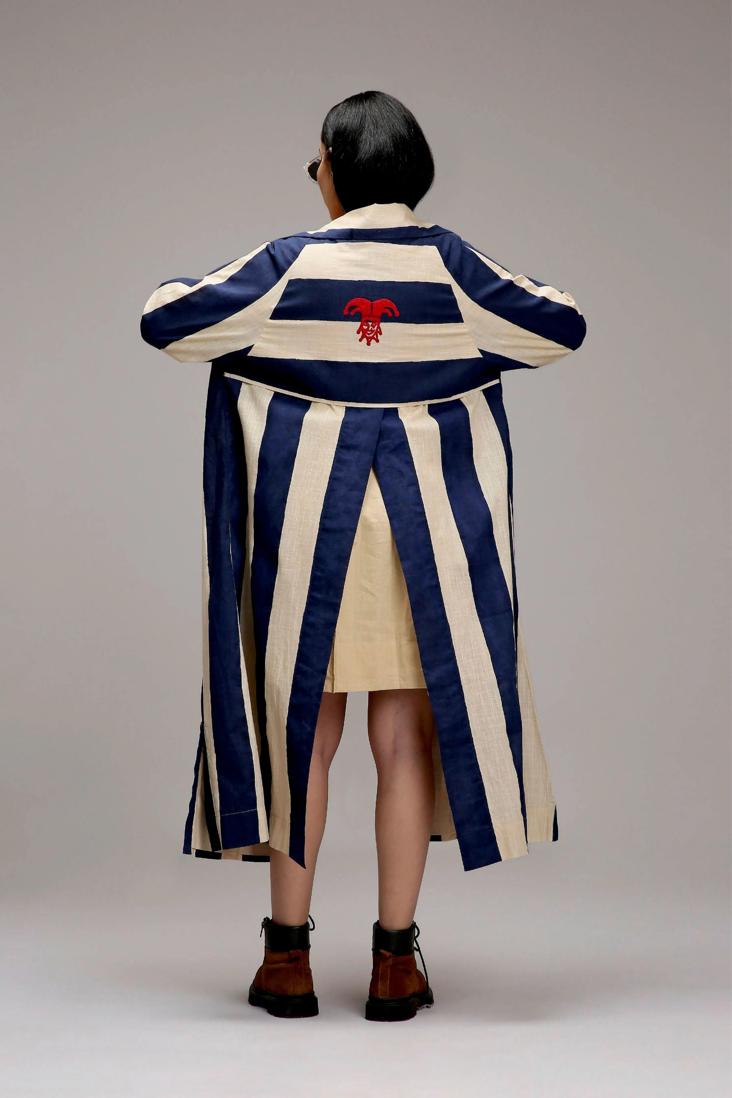 Egg-Shell Jacket & A-Line Shift Dress Set