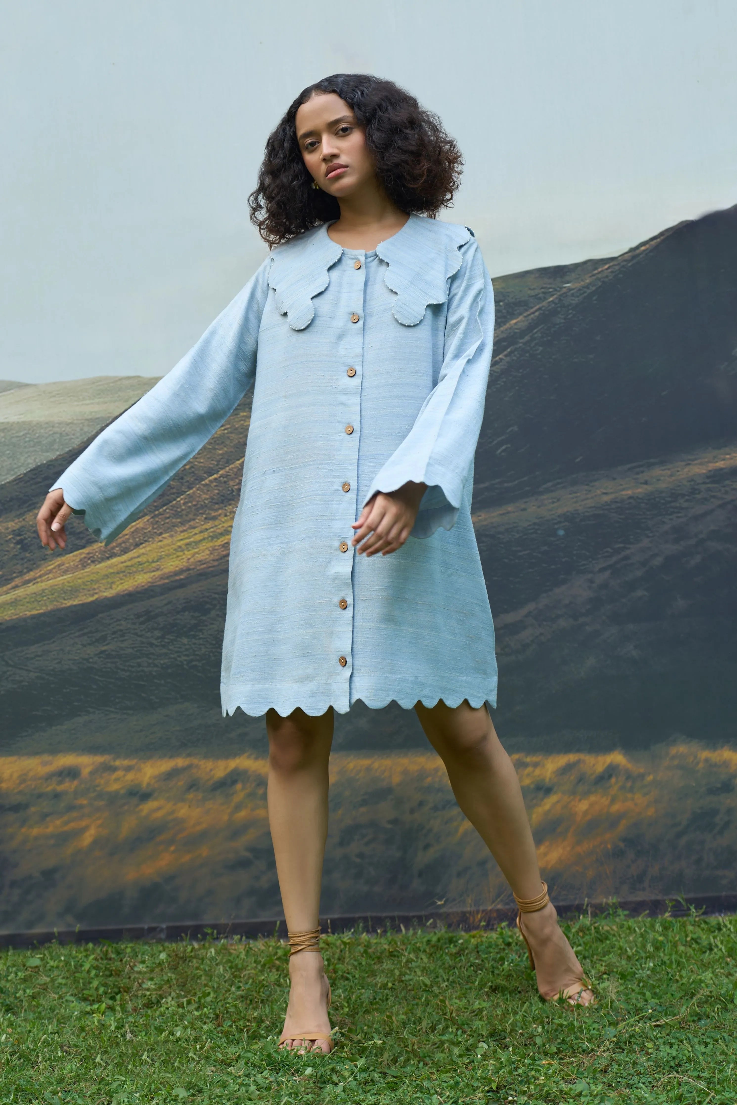 Petal Scallop Dress