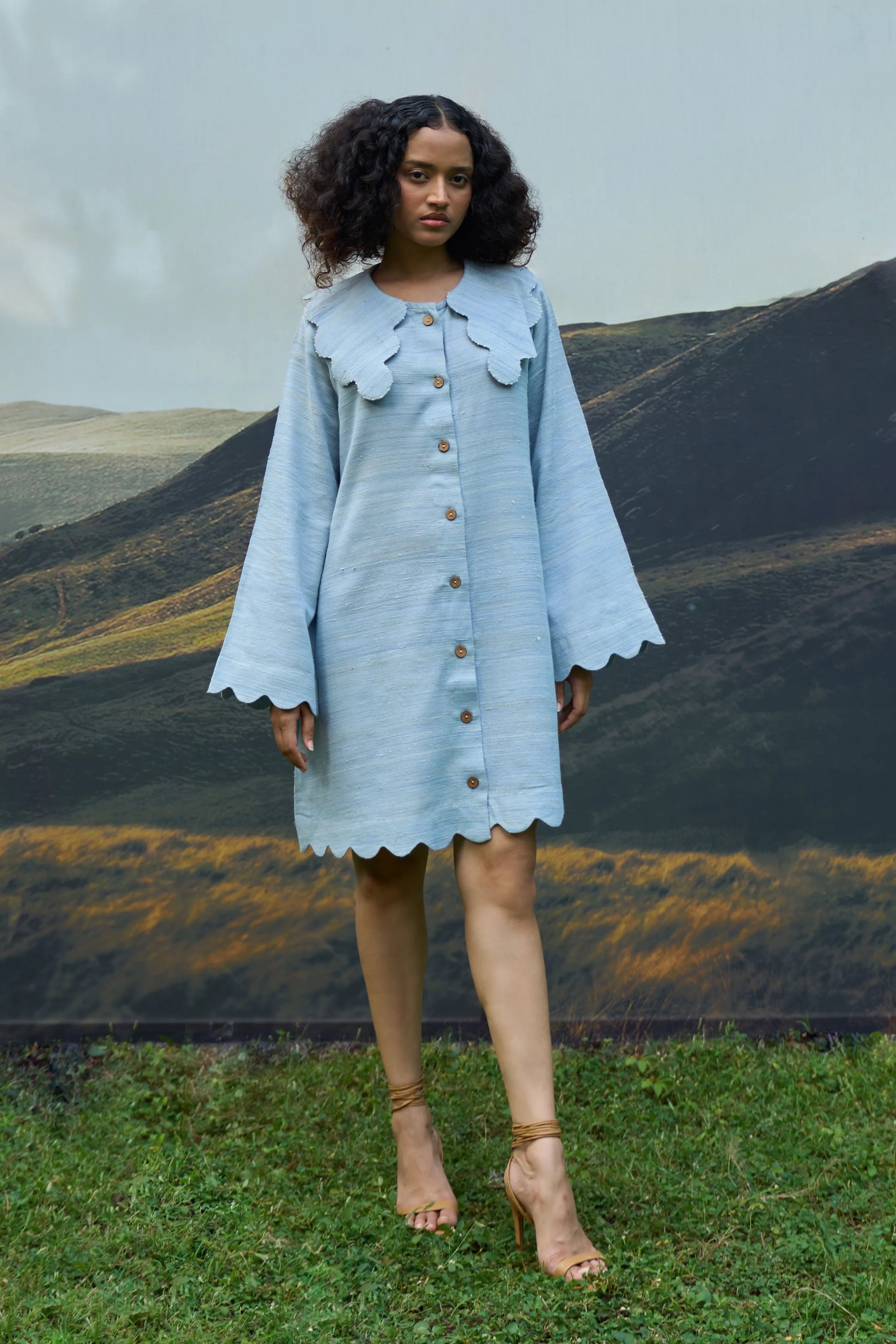 Petal Scallop Dress