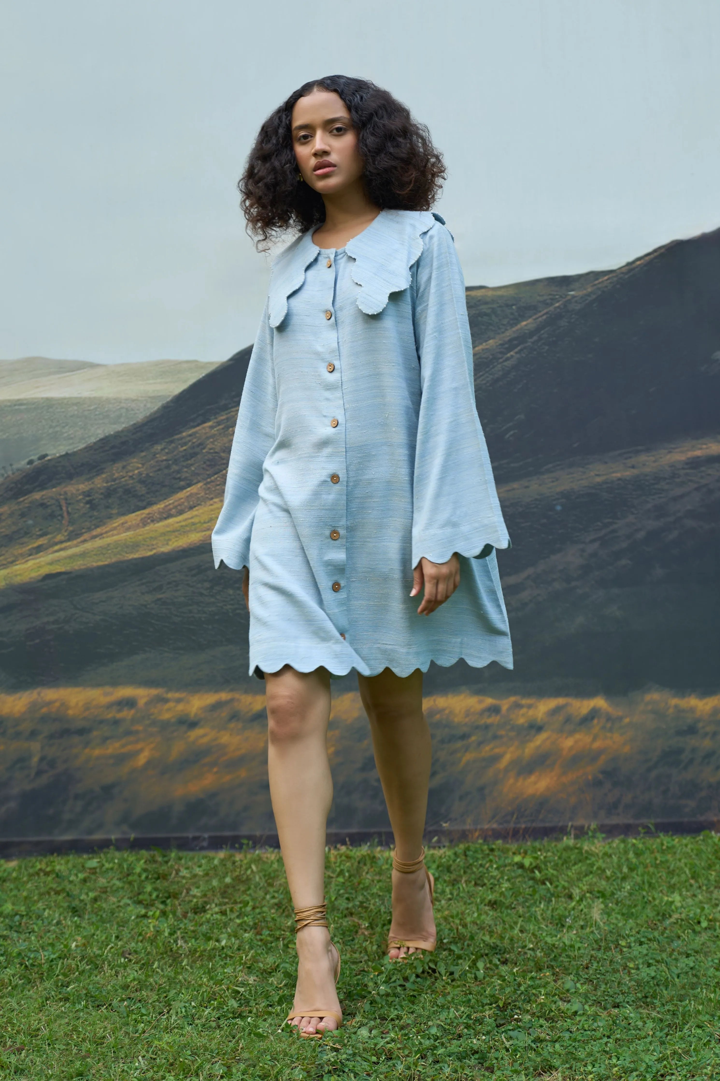 Petal Scallop Dress