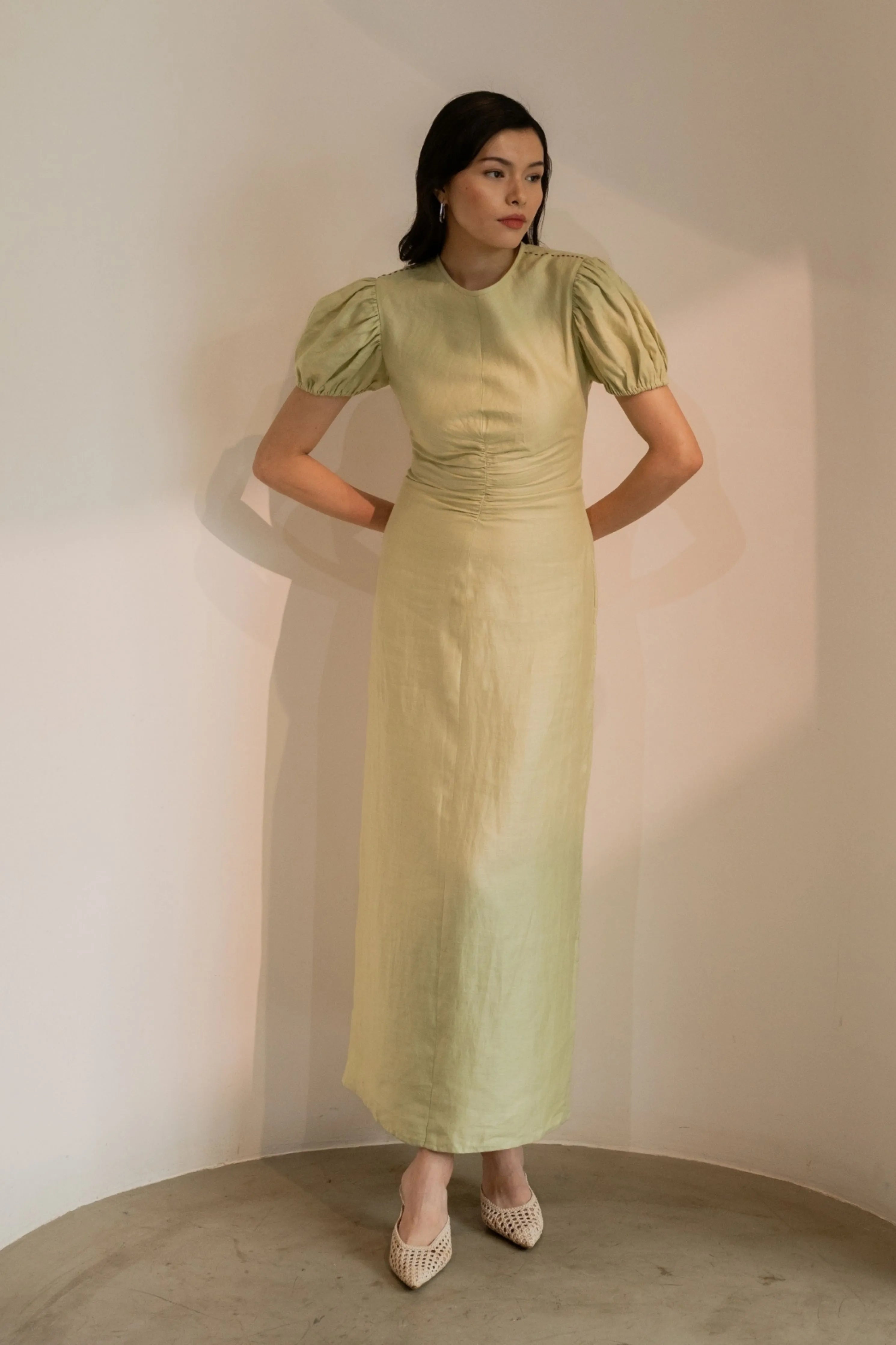 Dew Mint Cinched Dress