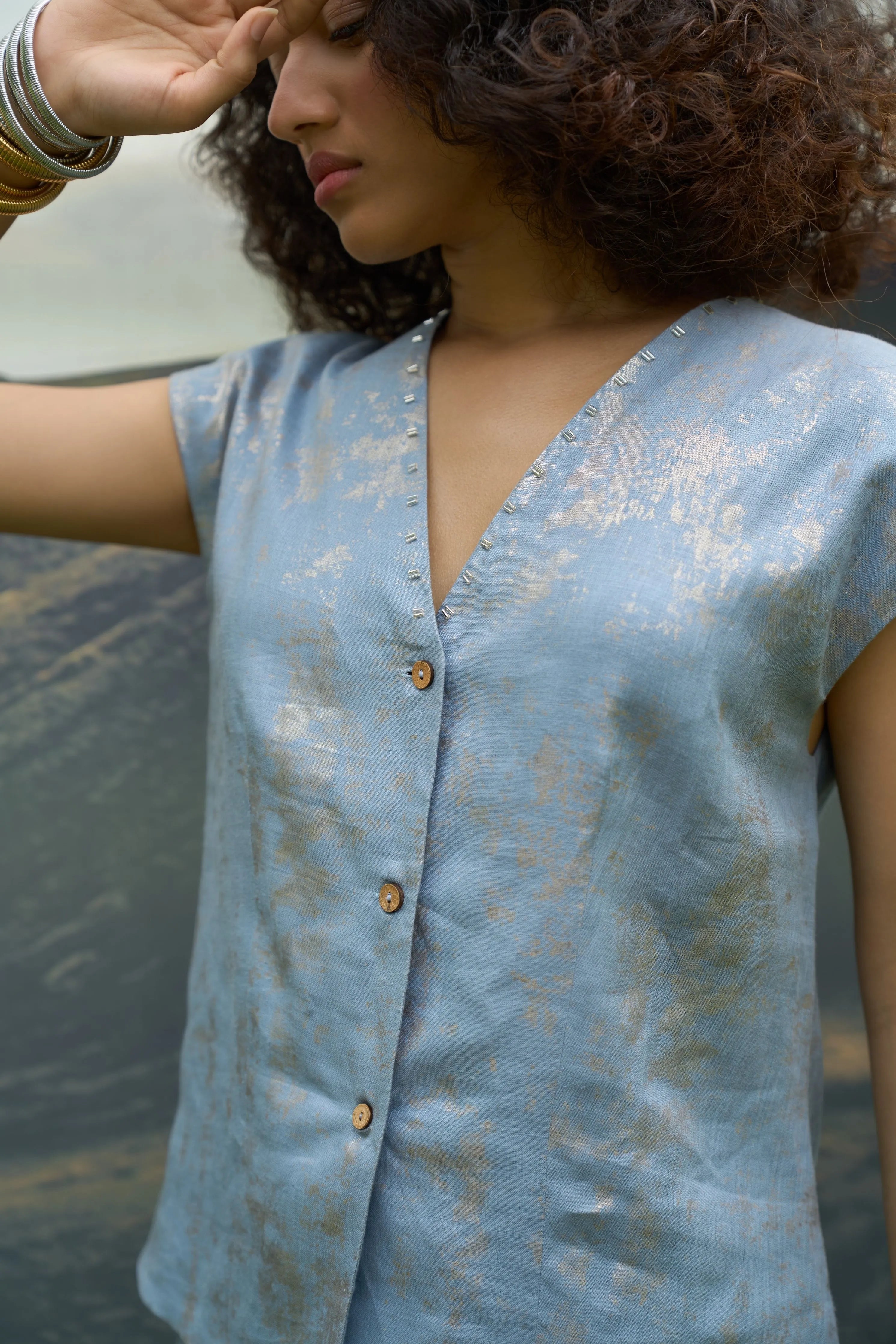 Azure Flared Trousers