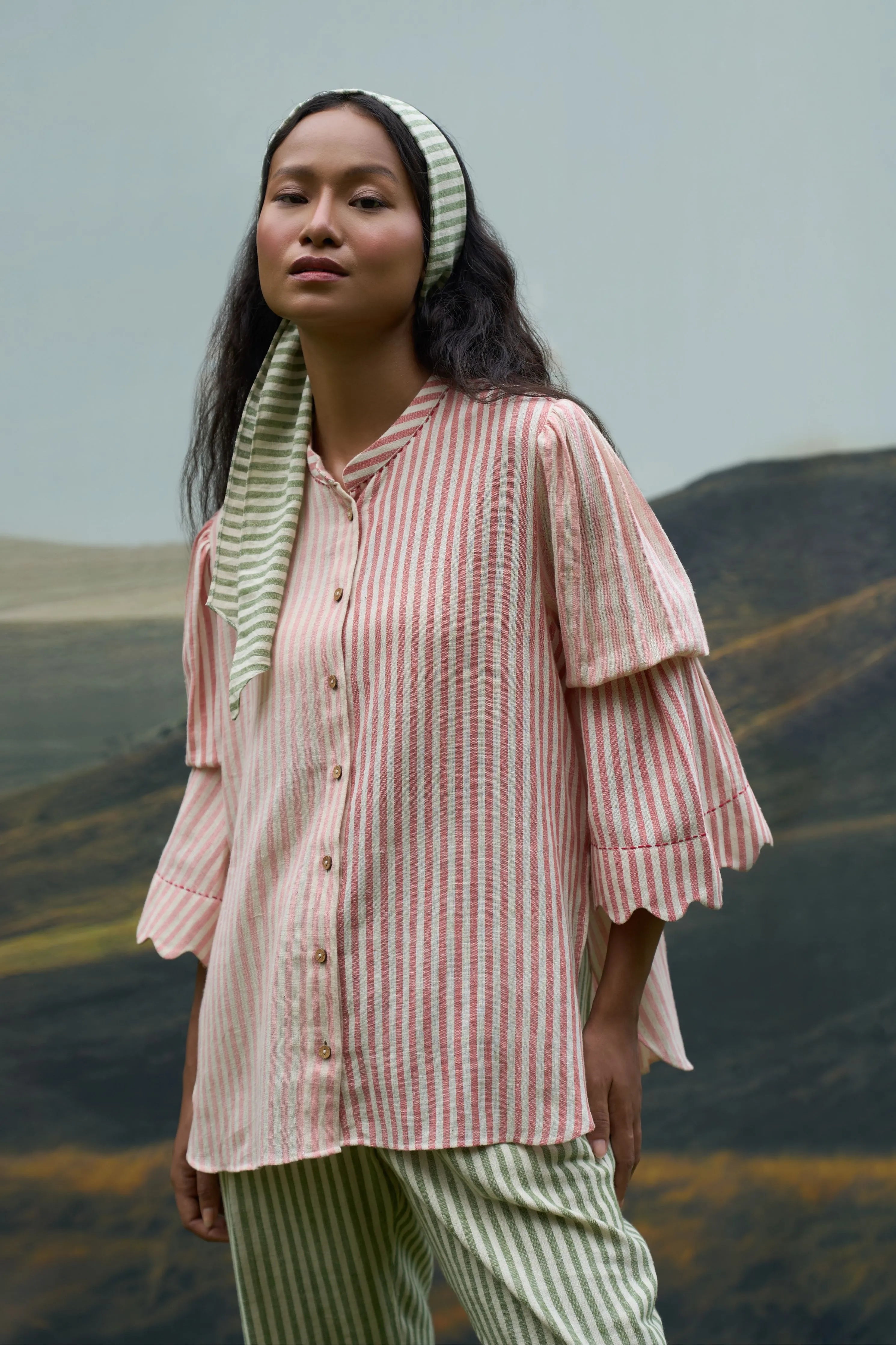 Moss Striped Trousers