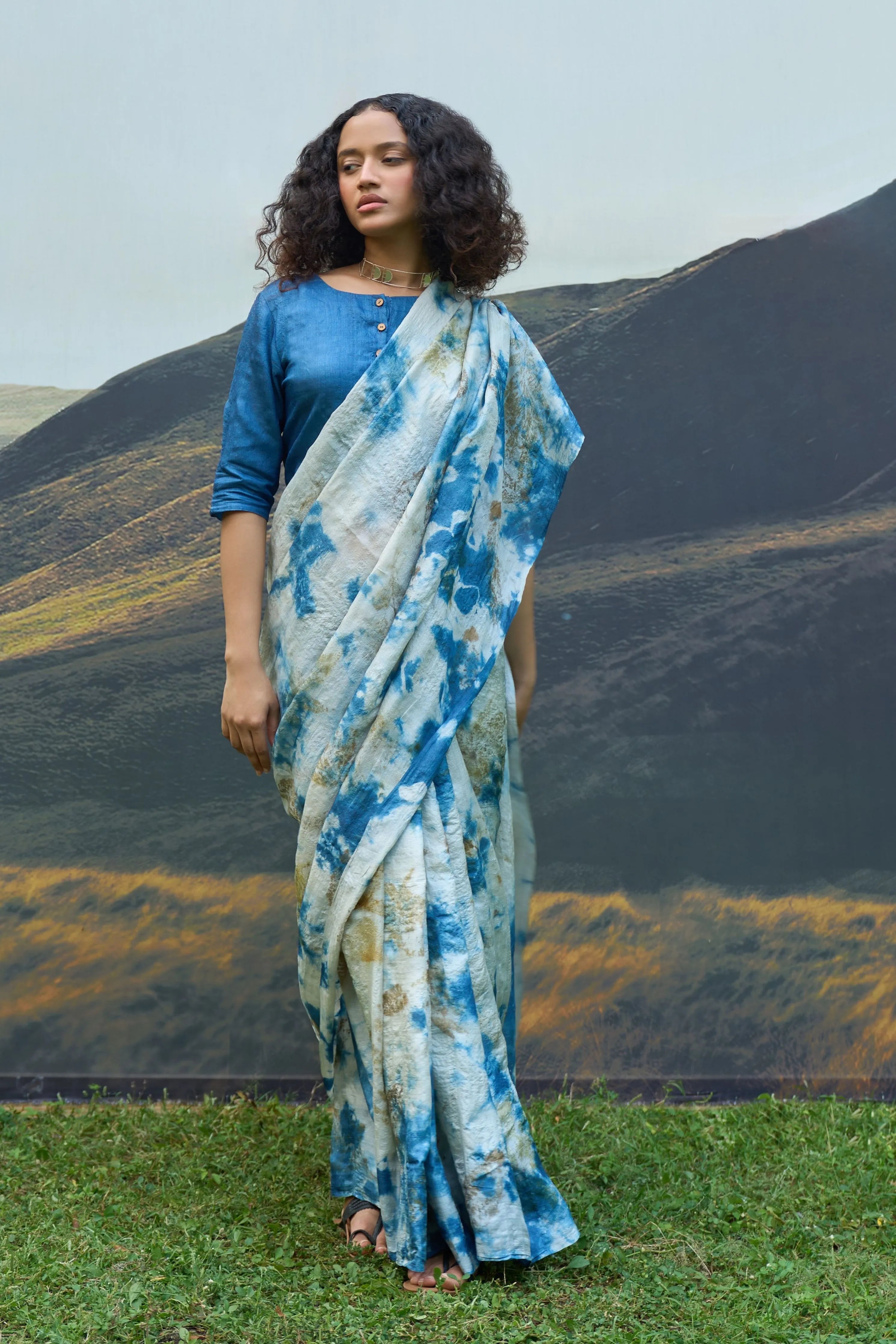 Blue Saree