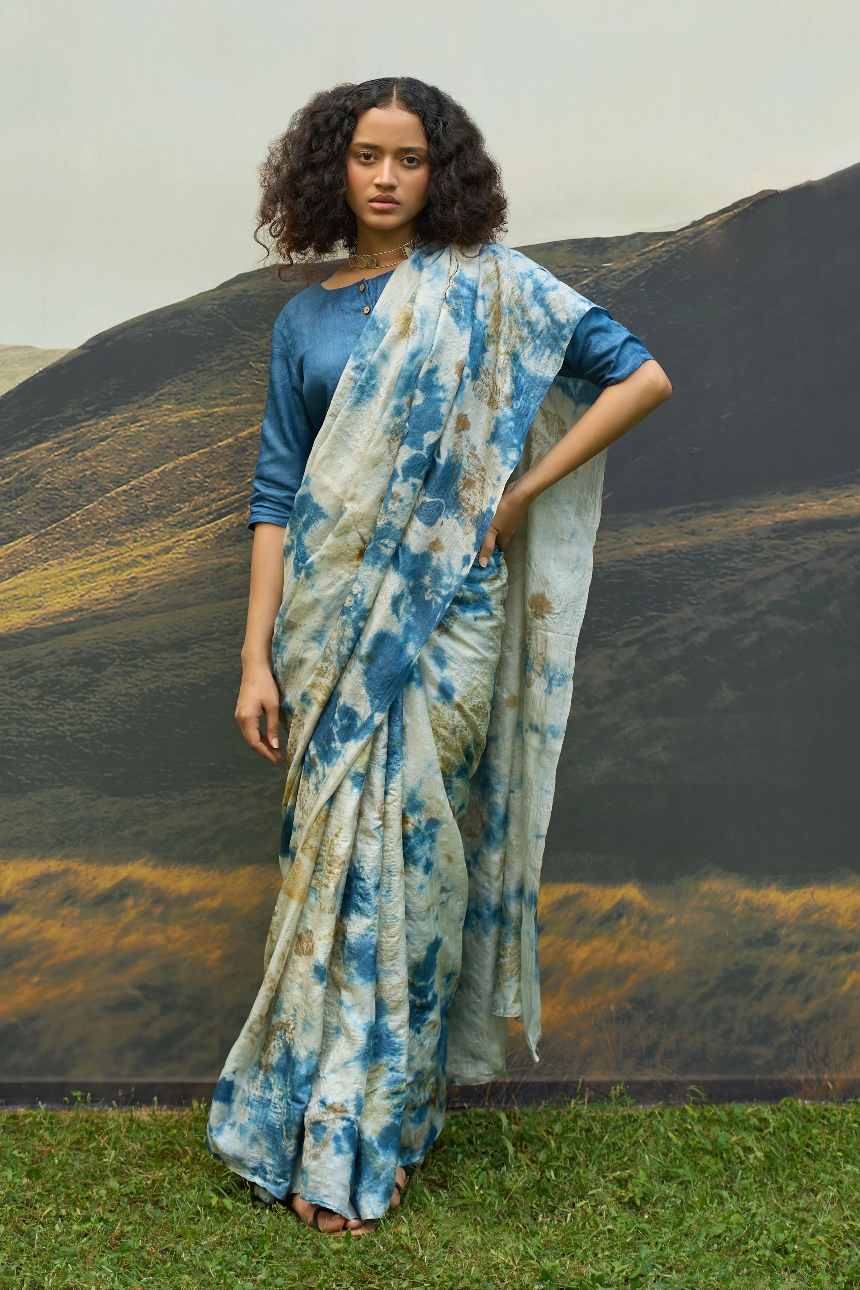 Blue Saree