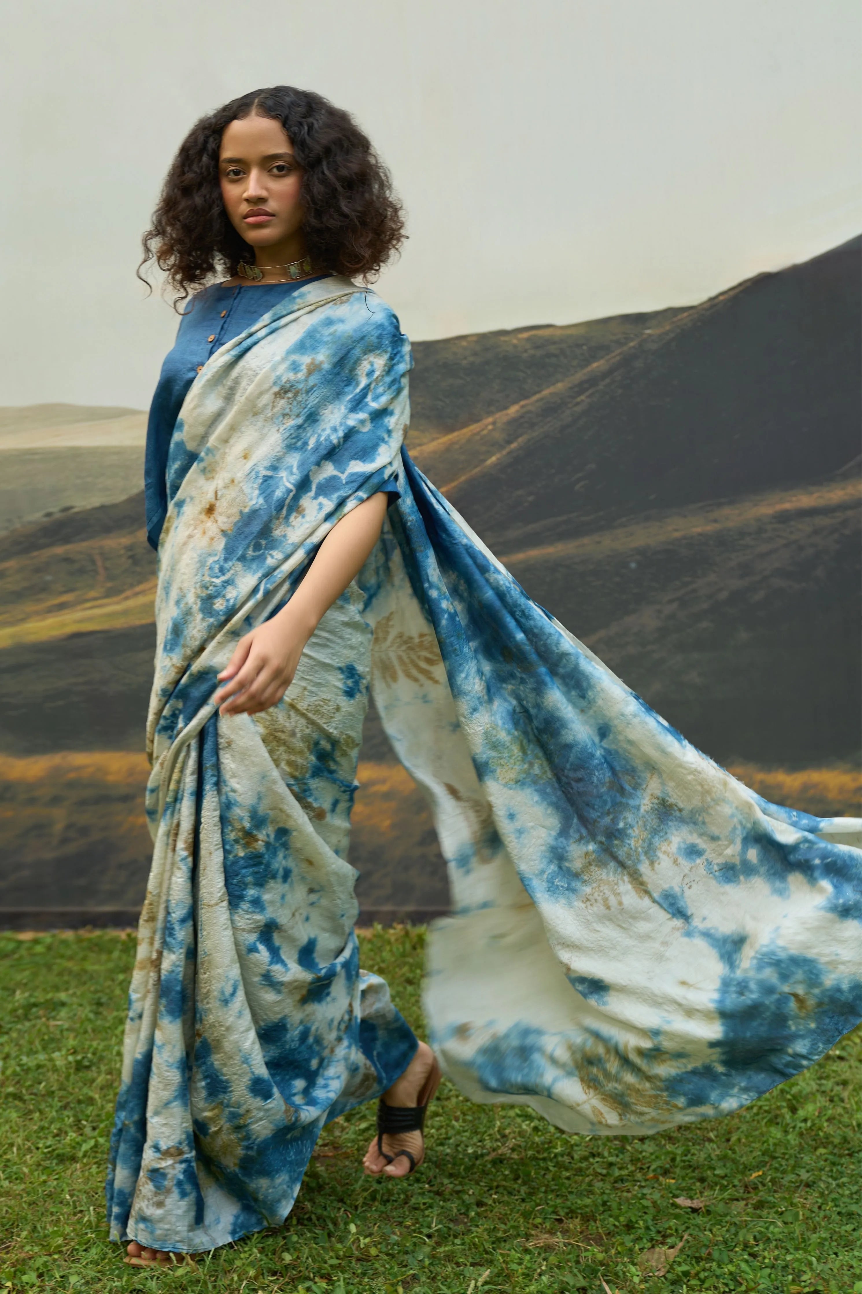 Blue Saree