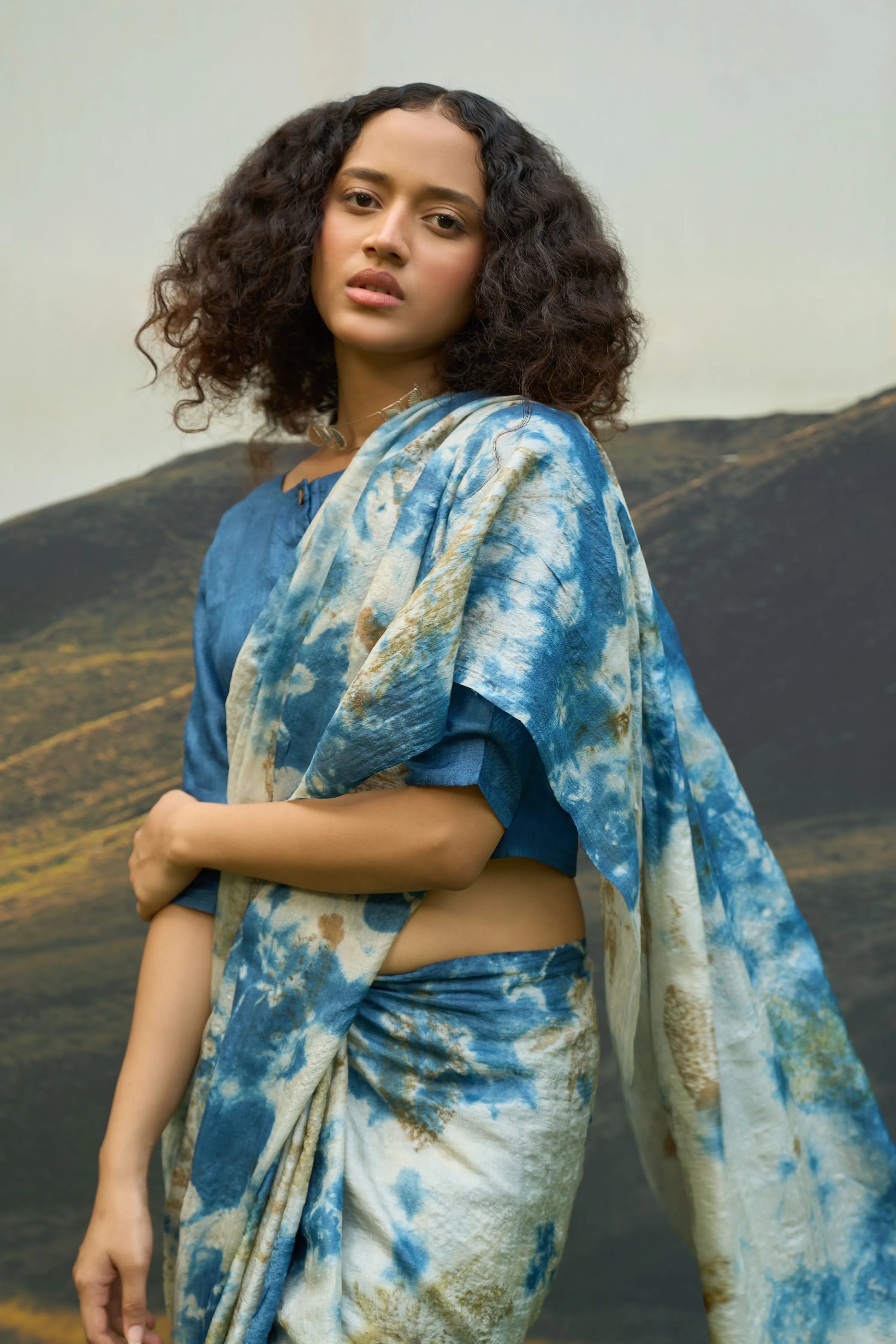 Blue Saree