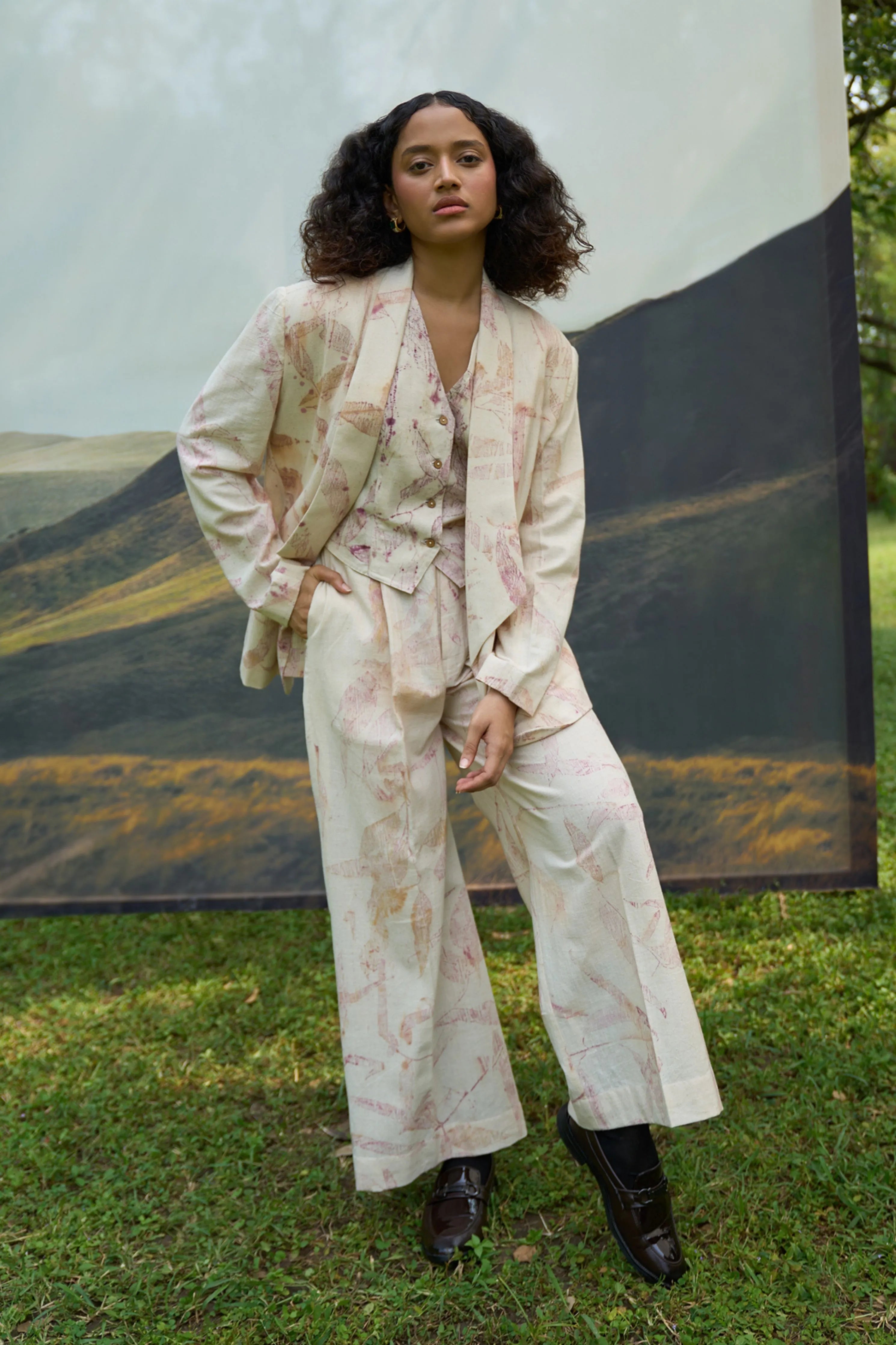 Pink Foliage Blazer