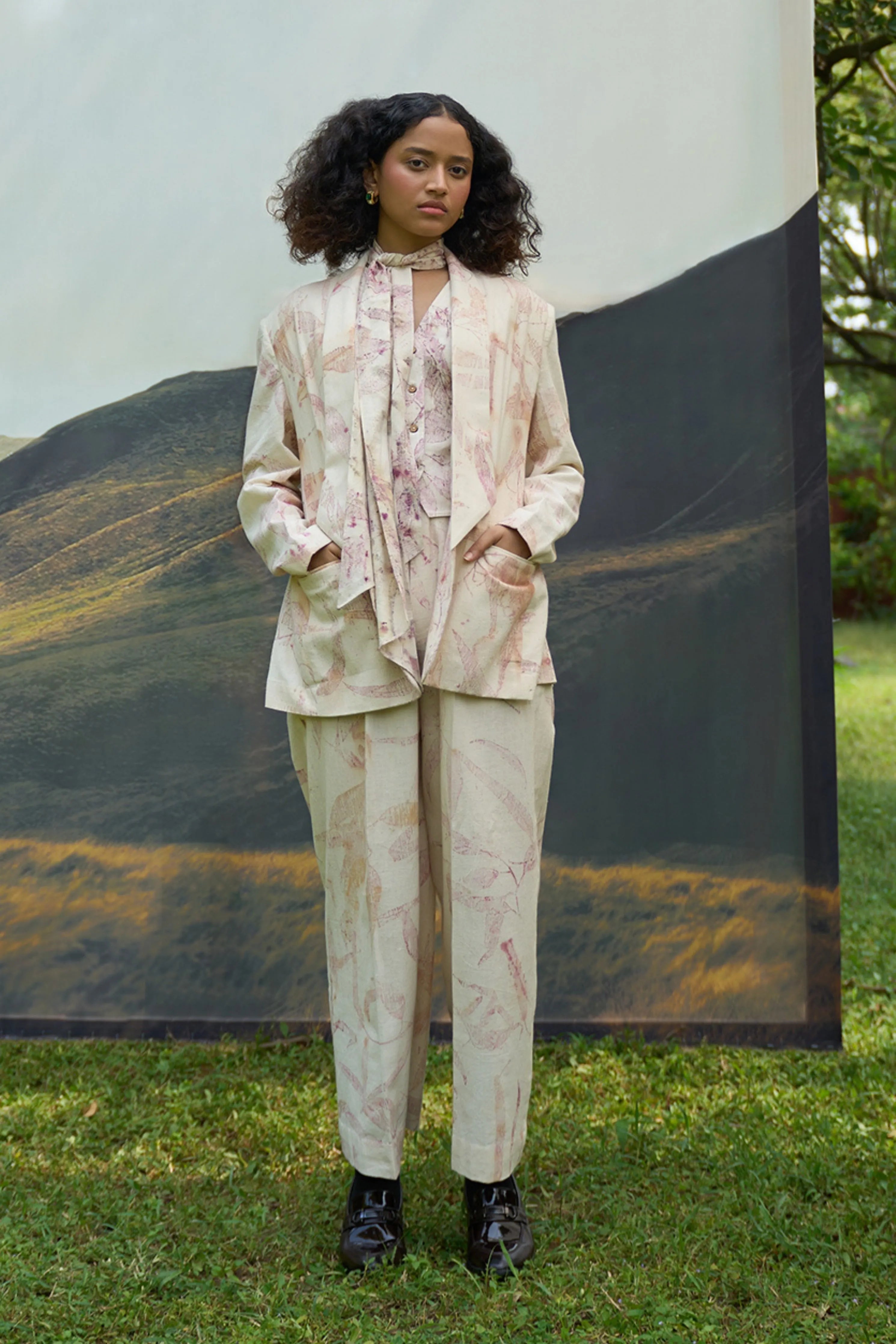 Pink Foliage Blazer