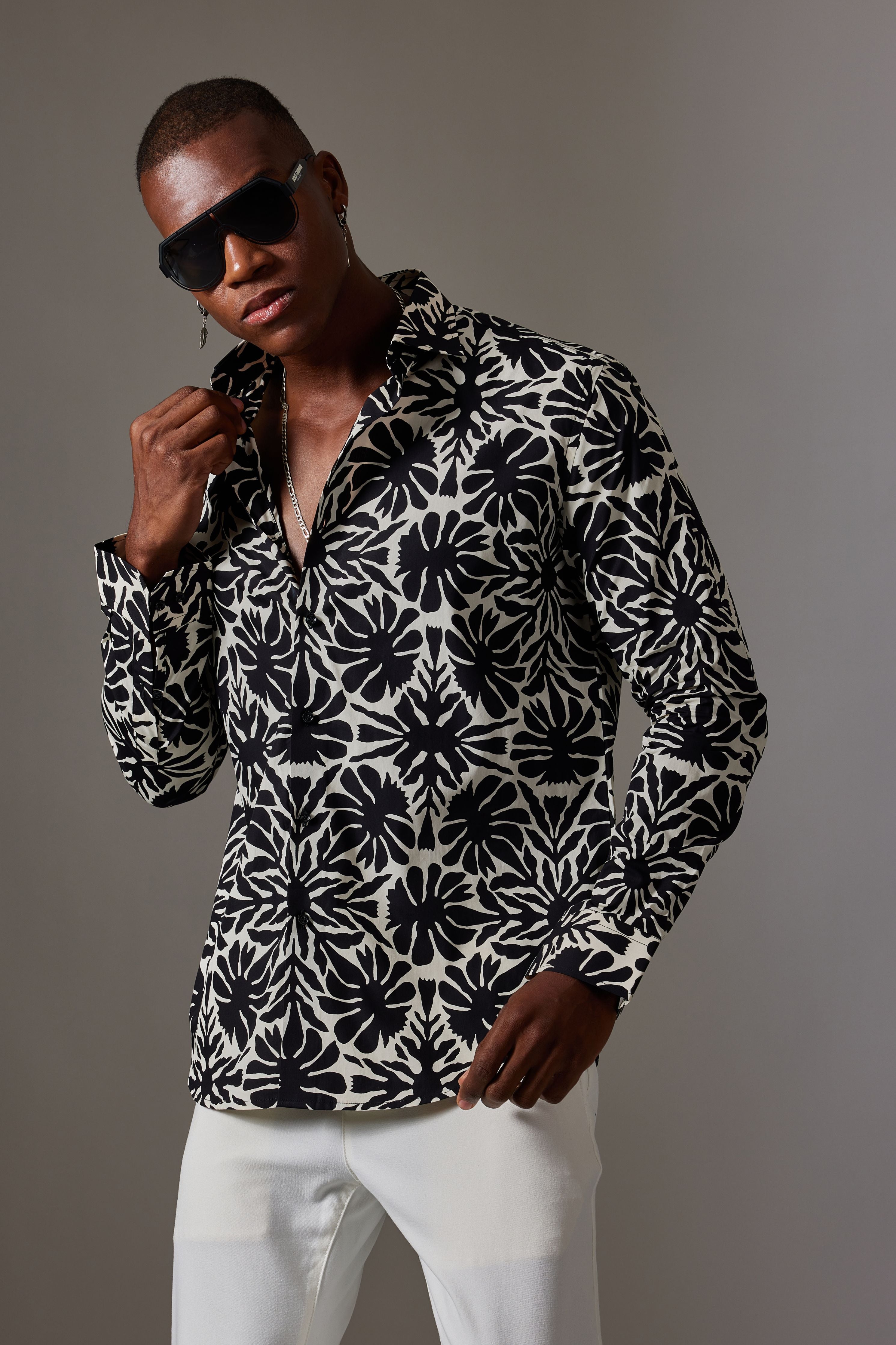 Black Printed Shirt