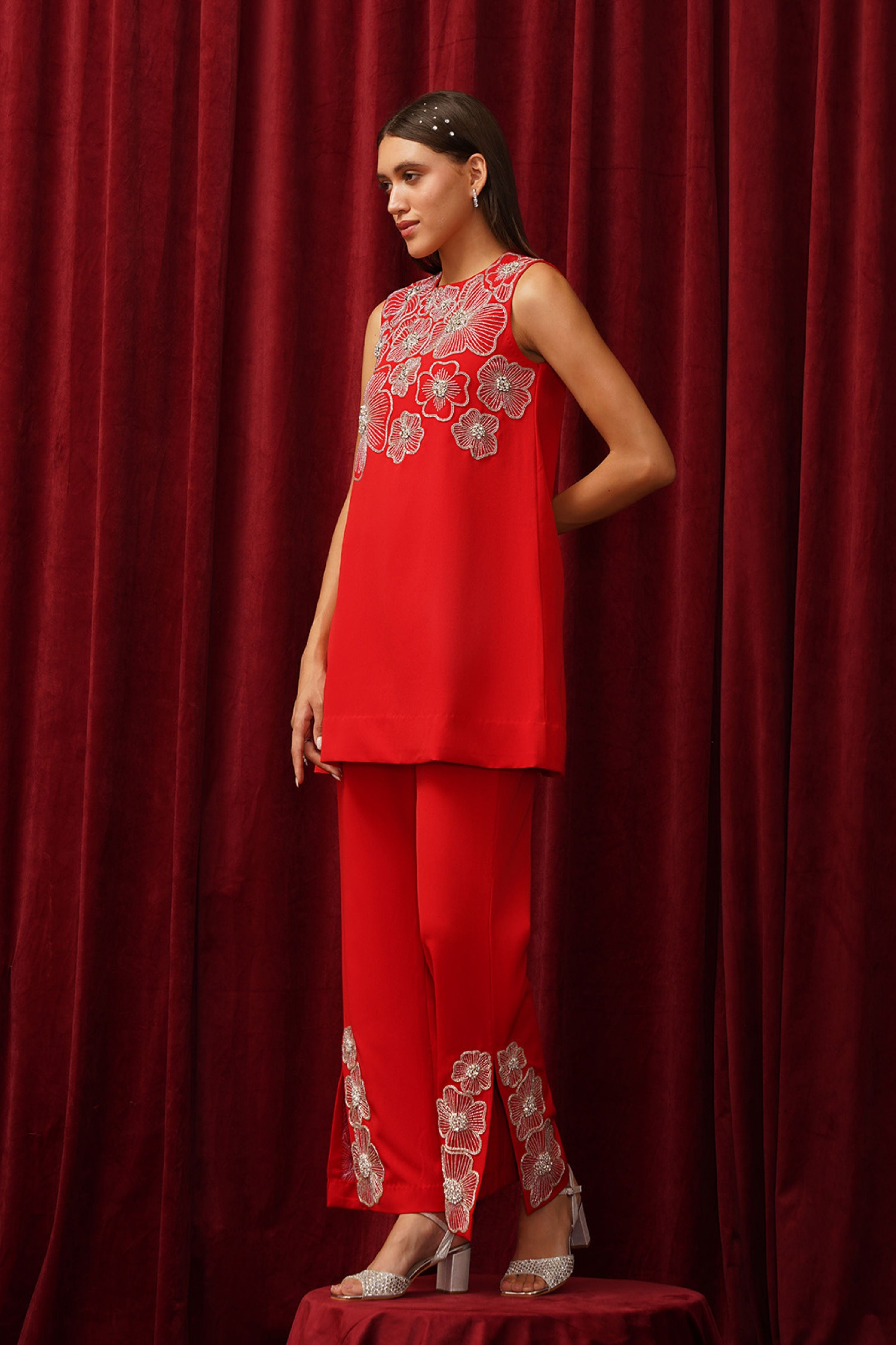 Iris Red Co-ord Set