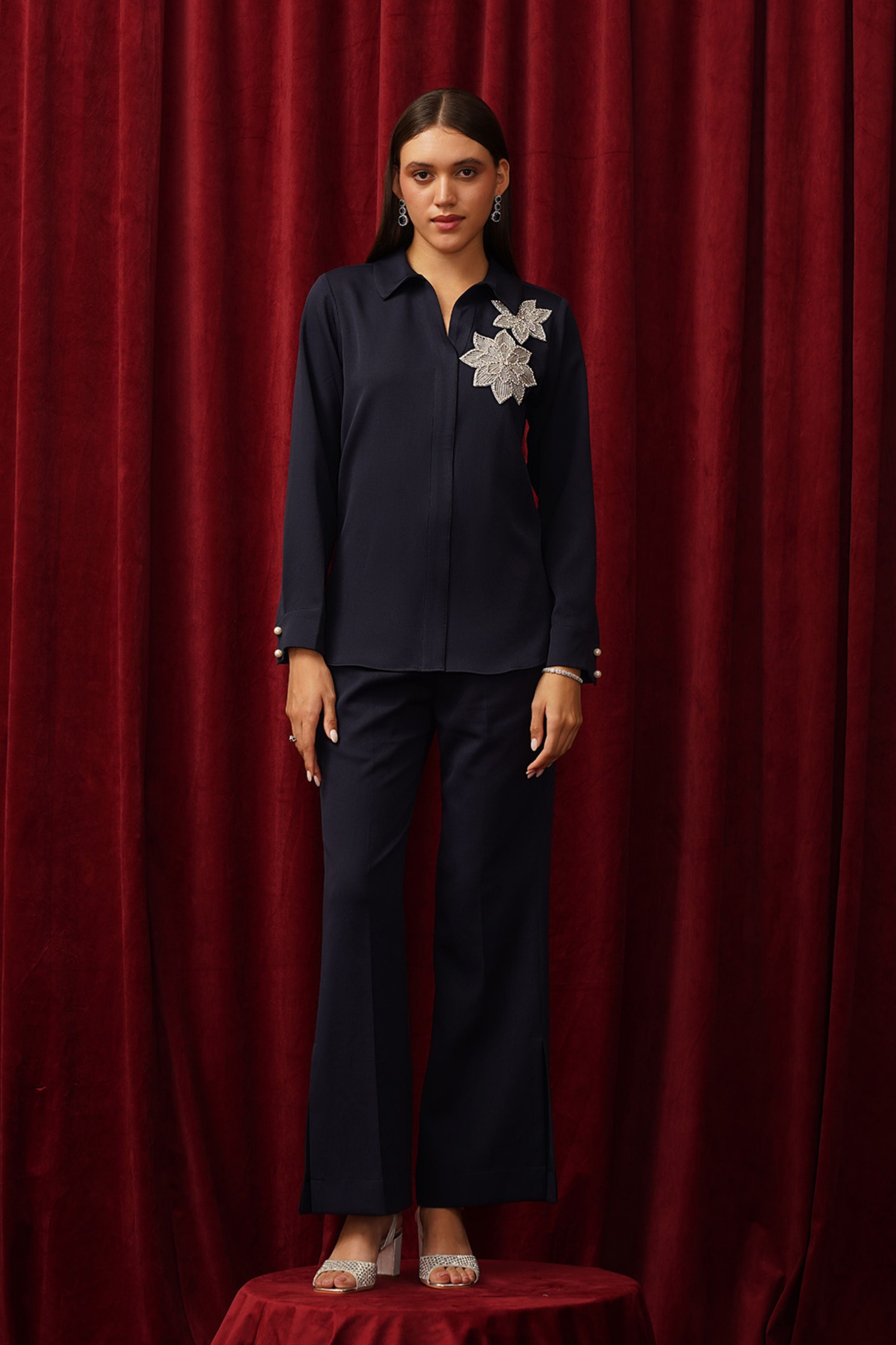Leur Navy Co-ord Set