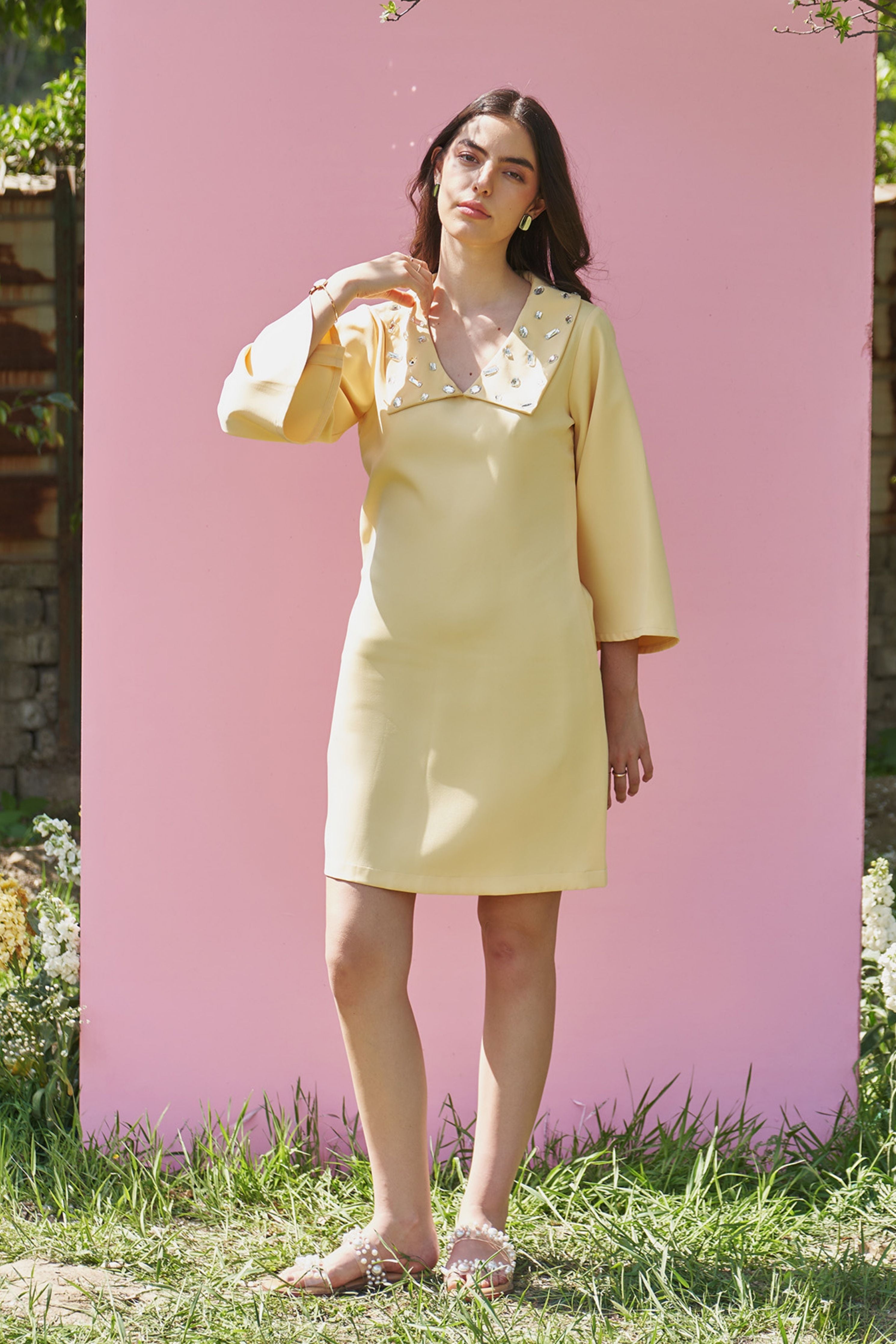 Celeste Butter Yellow Dress