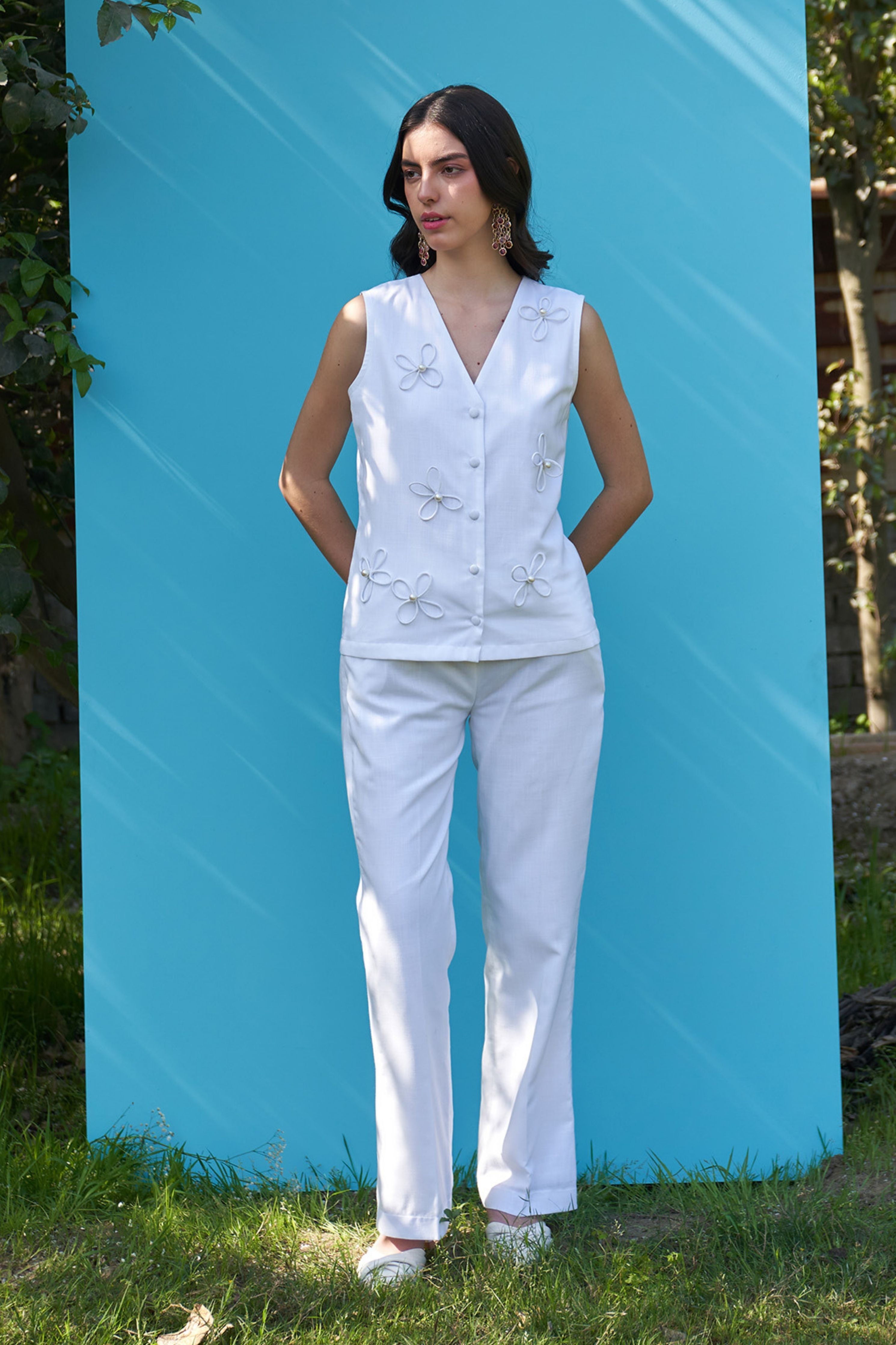 Daisy White Co-ord Set
