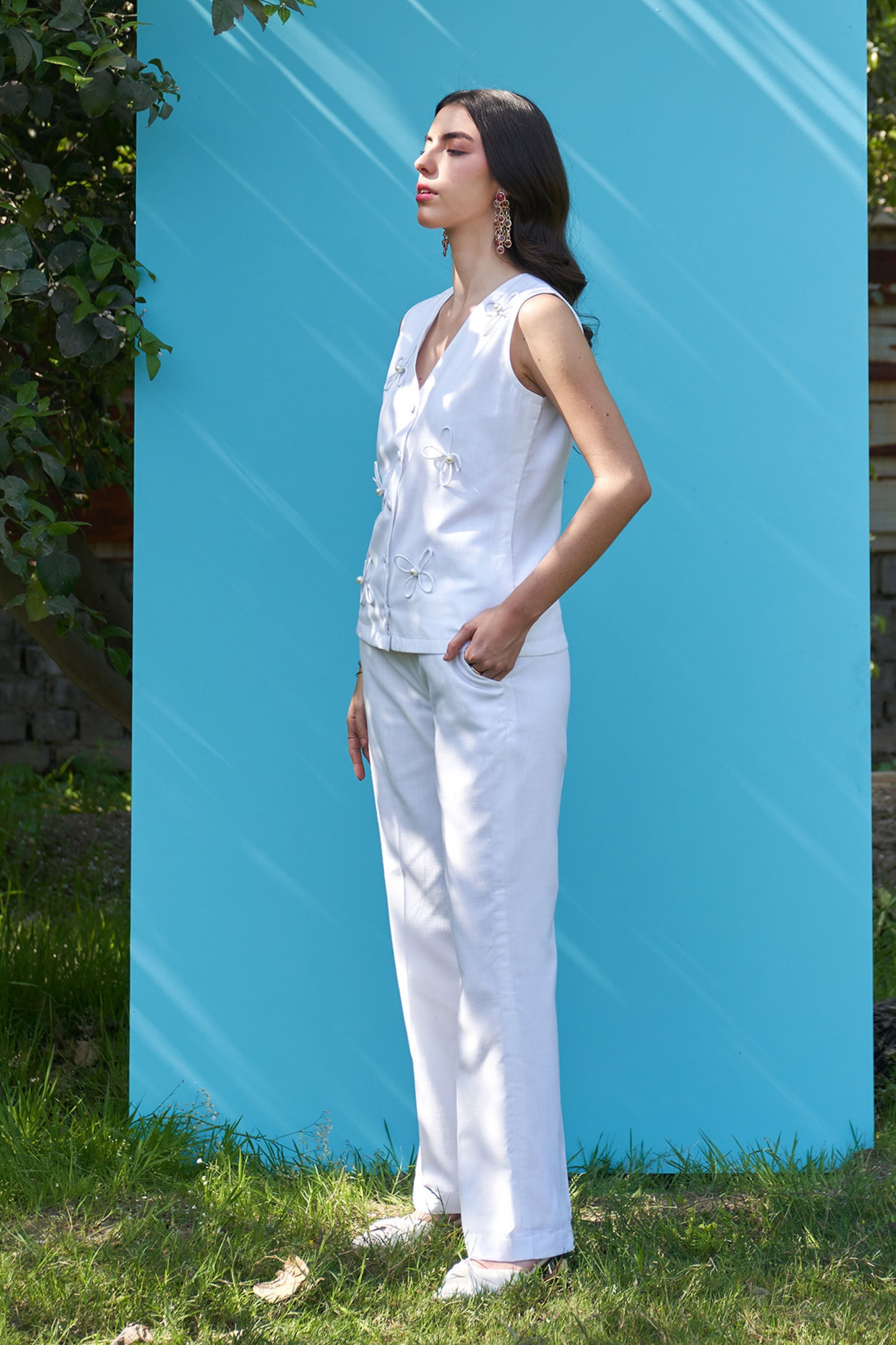 Daisy White Co-ord Set