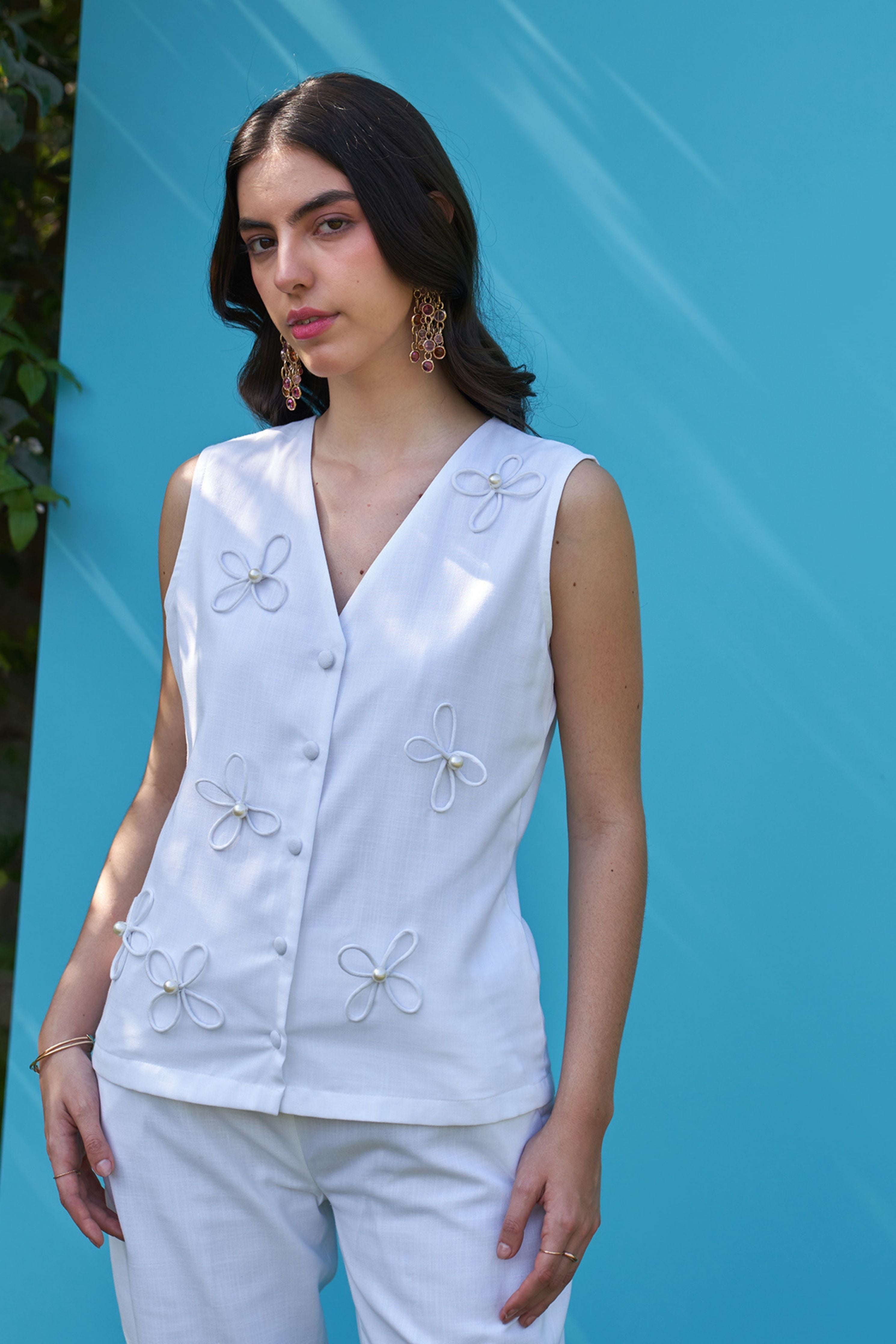 Daisy White Co-ord Set