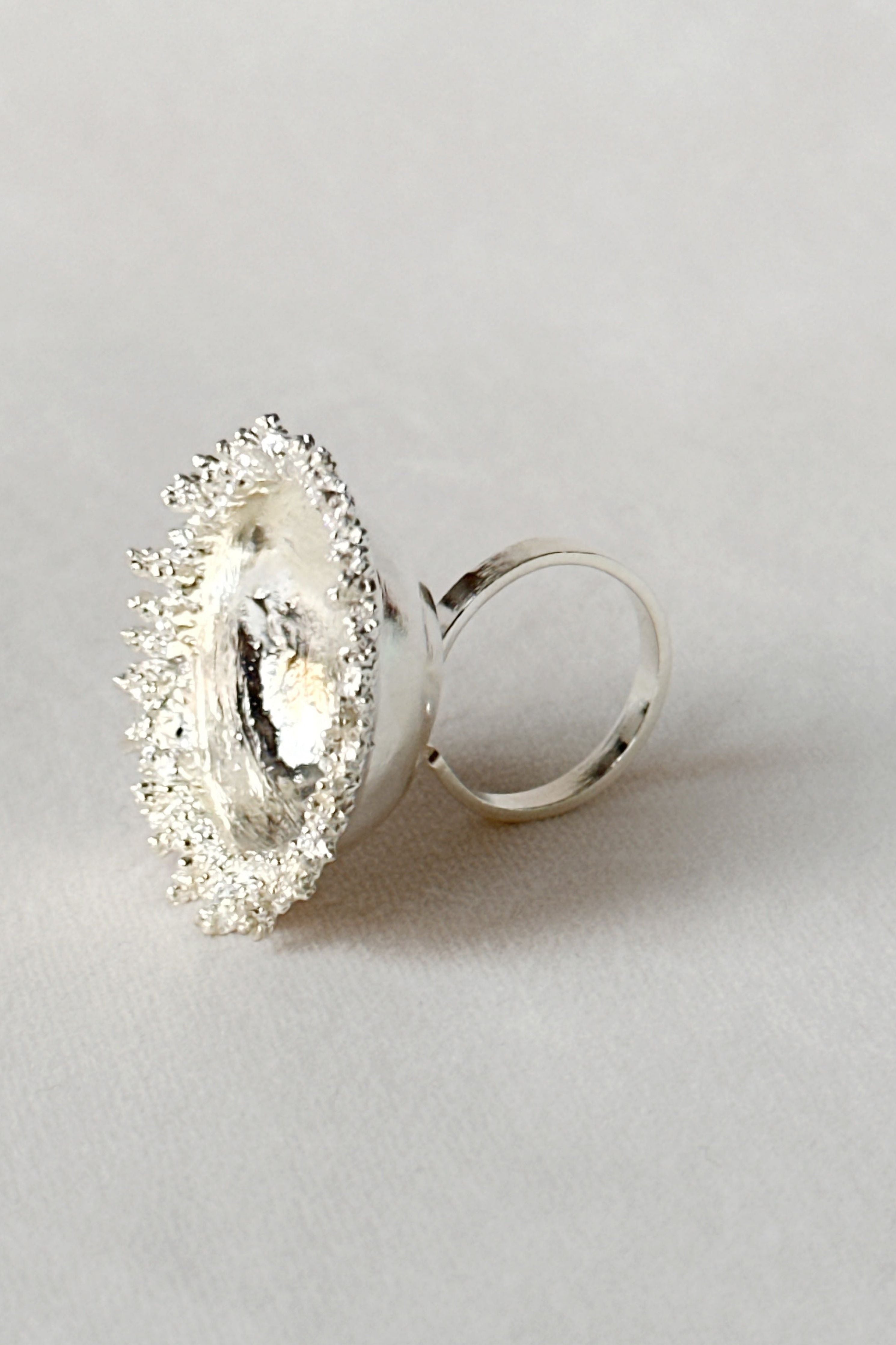 Crater Ring Silver