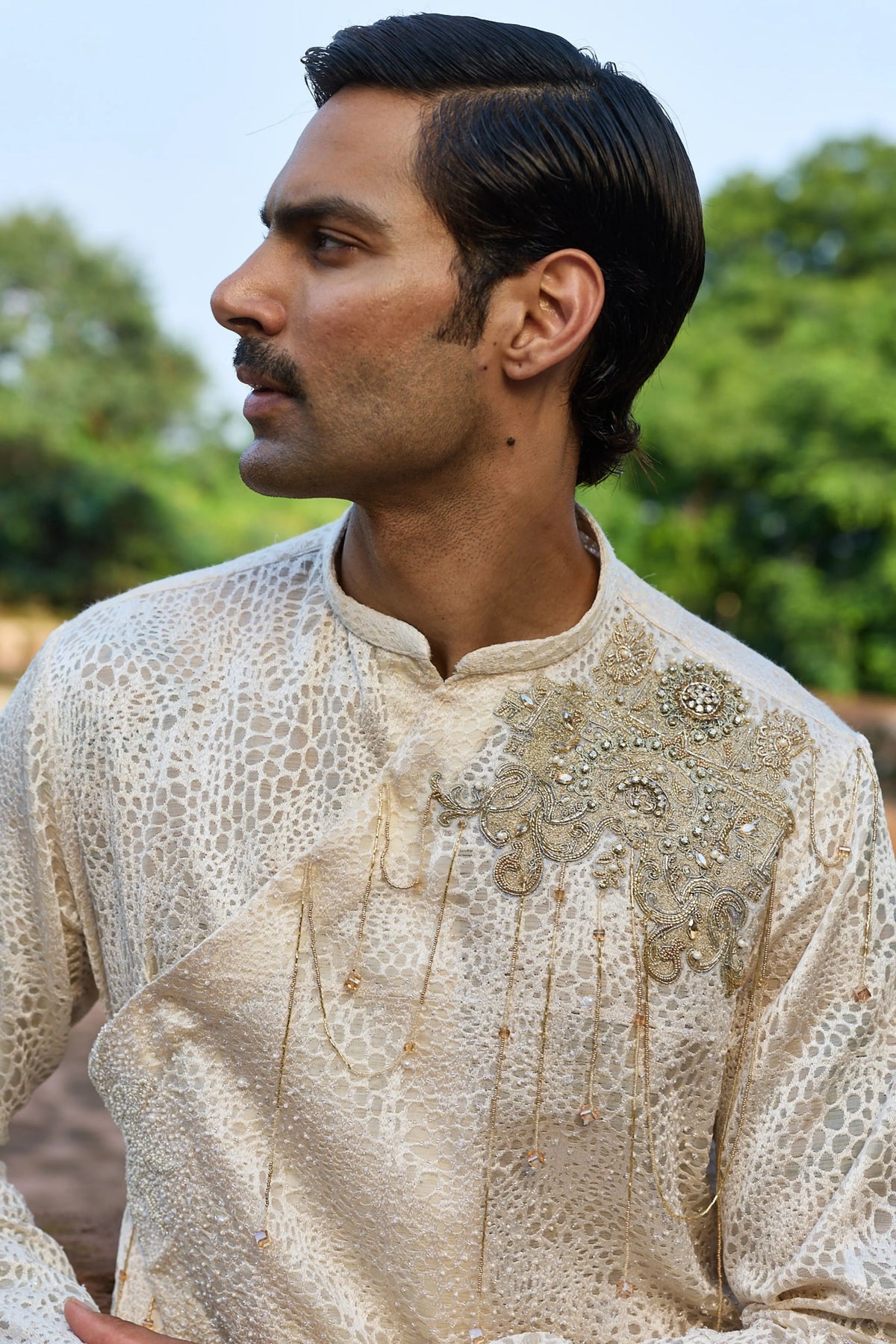 Butter Jaal Organza Embroidered Kurta Set